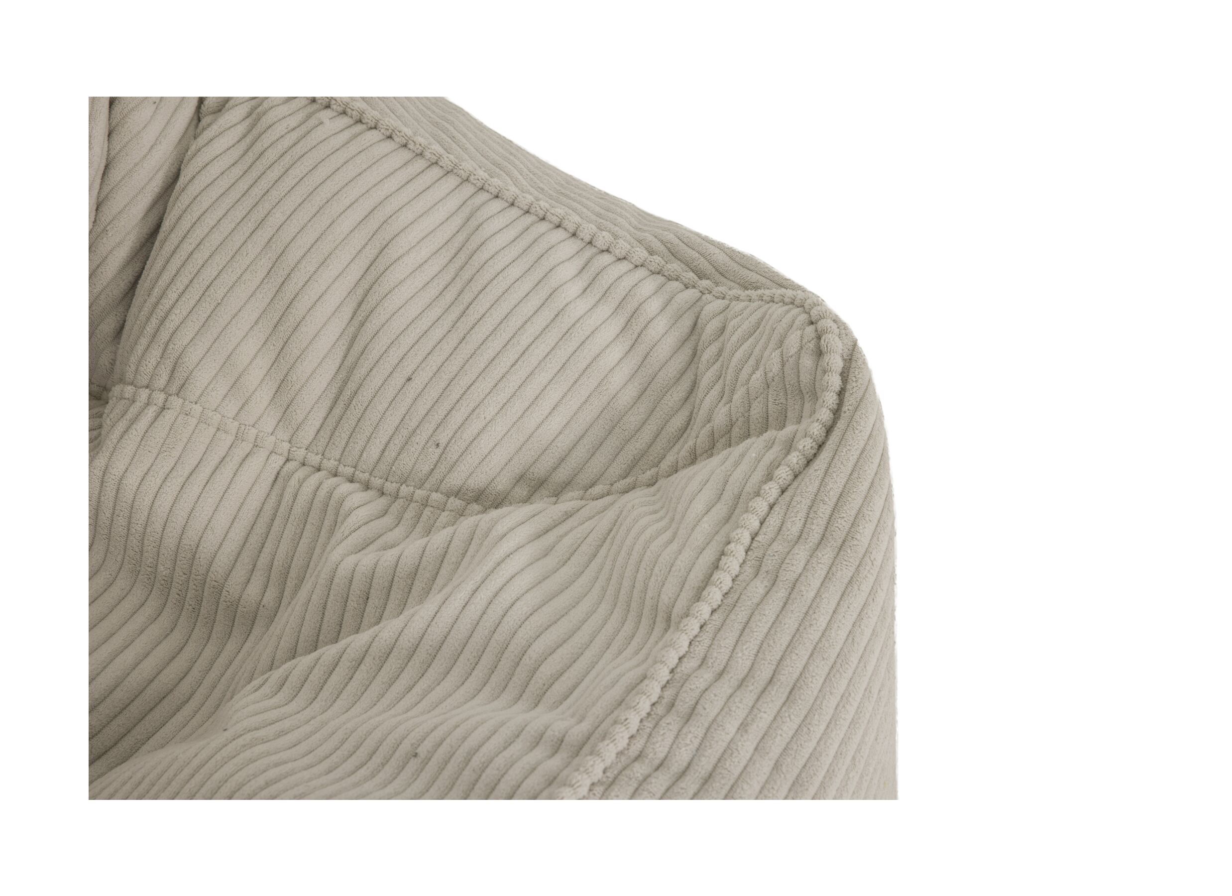 Detail - Pouf poire Norvik Poso tissu - ivoire