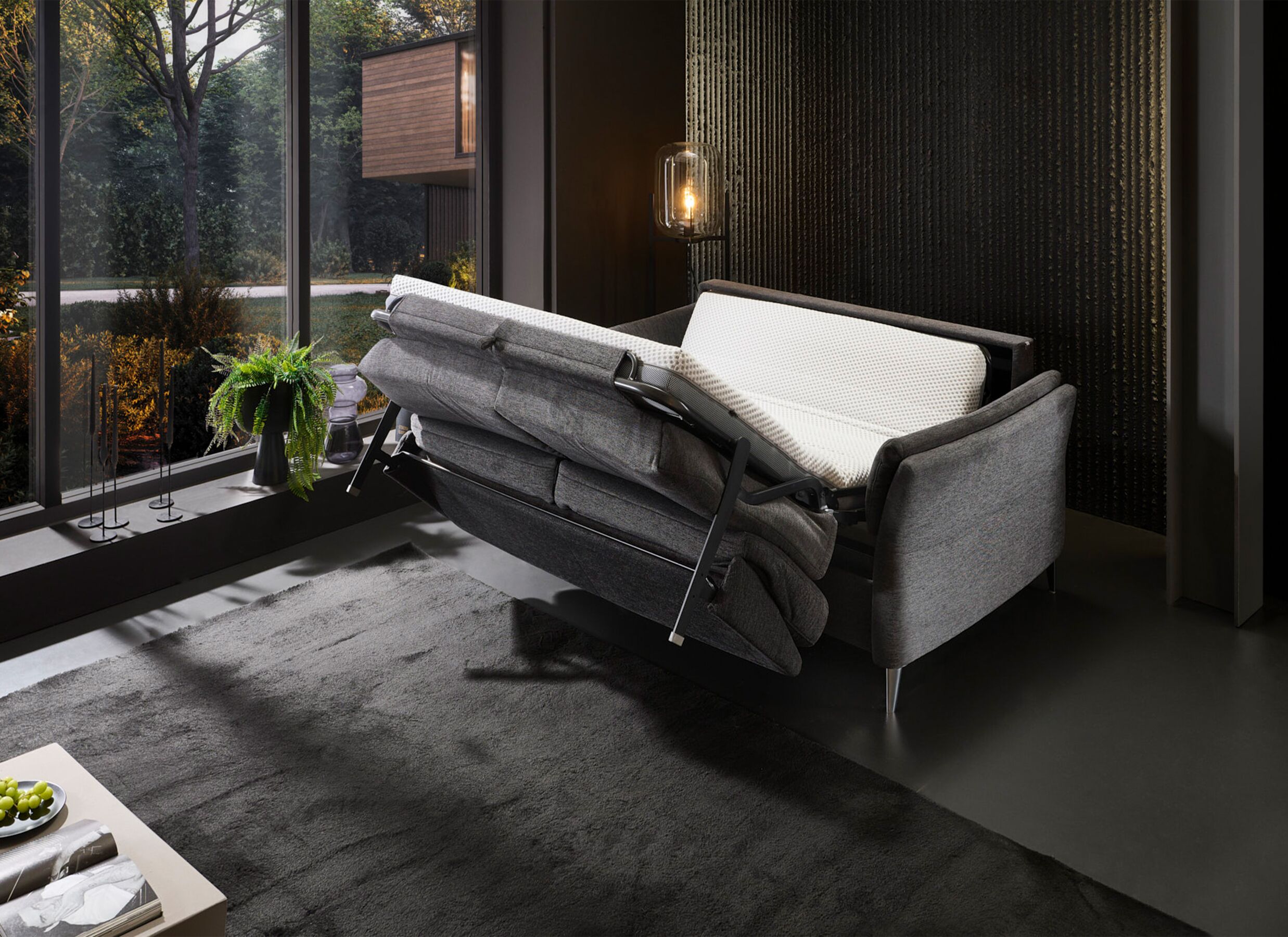 Sfeerfoto - Zetelbed Alea 2-persoons - stof - antraciet