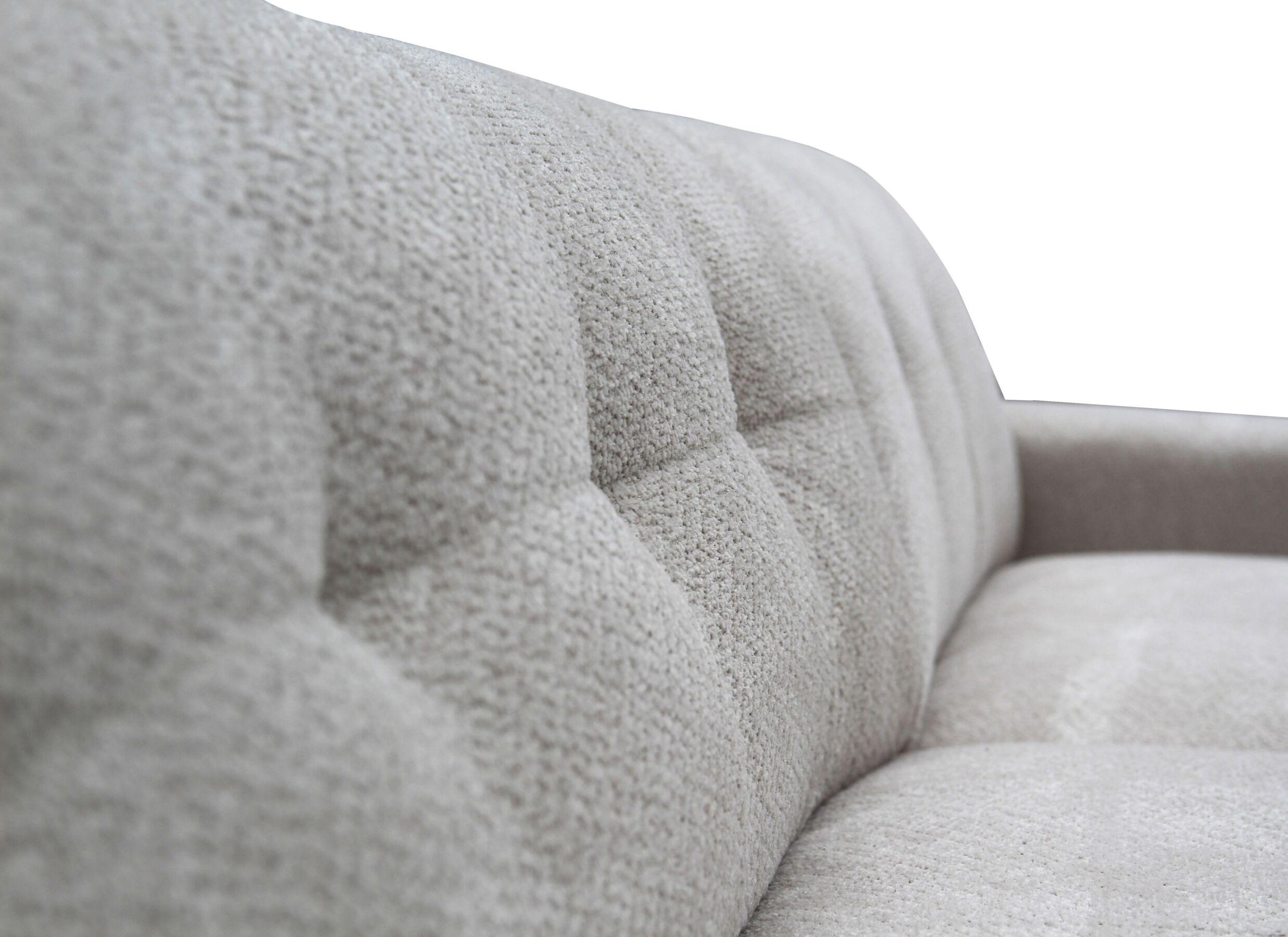 Detail - Canapé d'angle Elva 292x152cm - tissu - greige