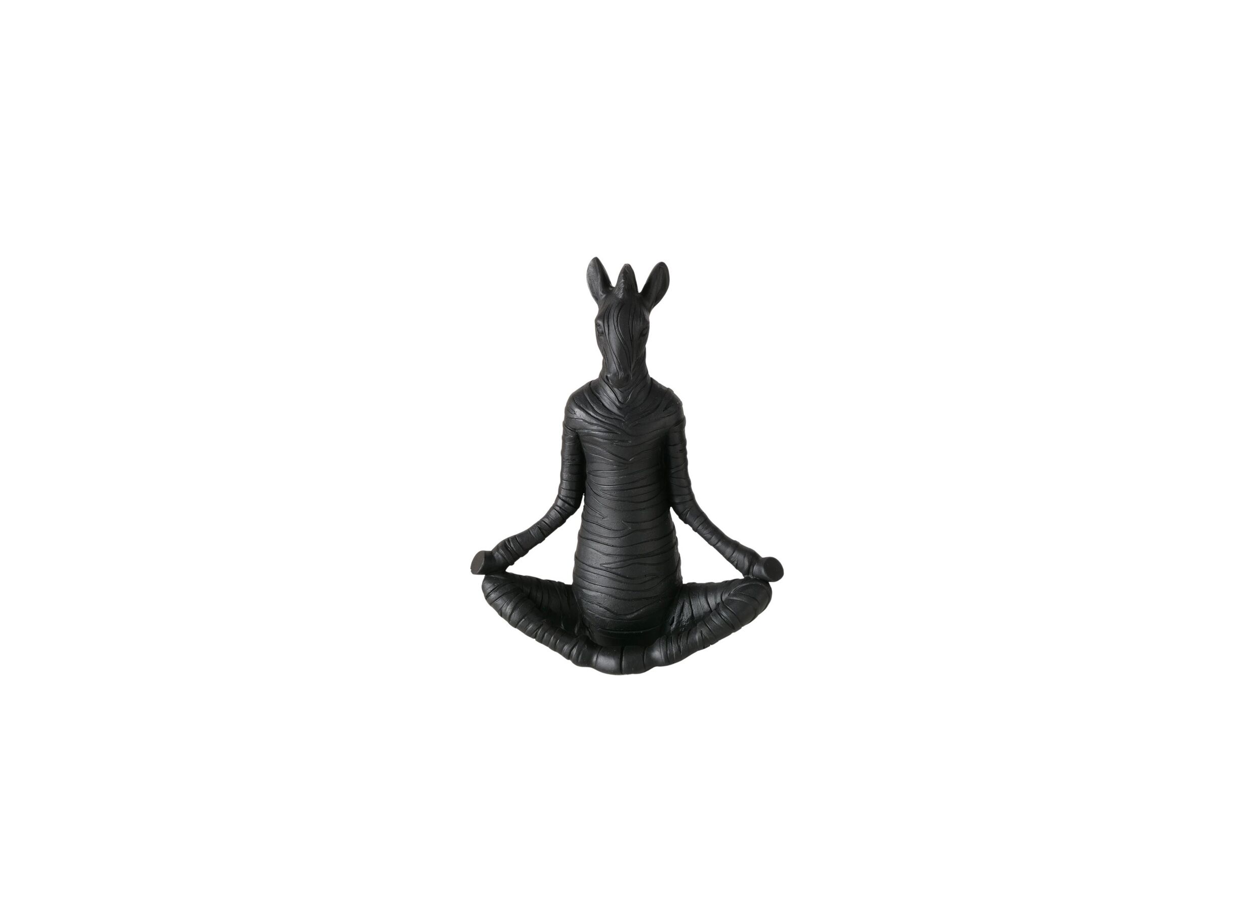 Aperçu - Figurine Yoga Zèbre H18cm - polystone - noir