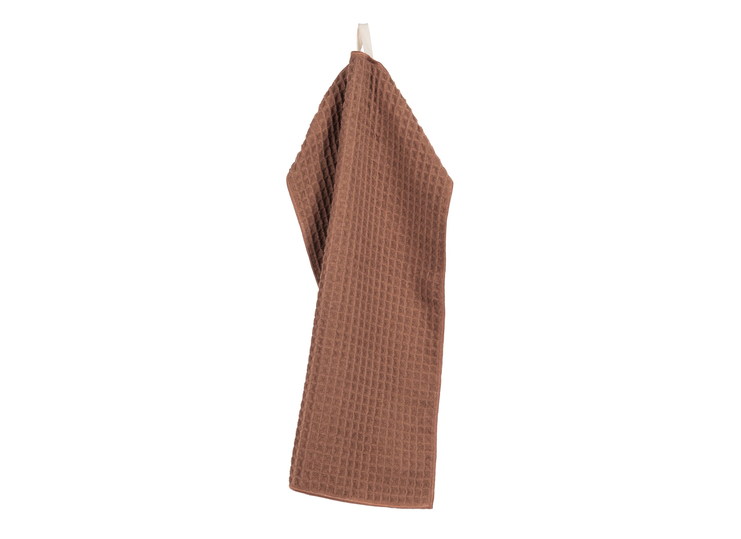 Overzichtsfoto - Keukenhanddoek Essentials 60x40cm - polyester & katoen - cognac