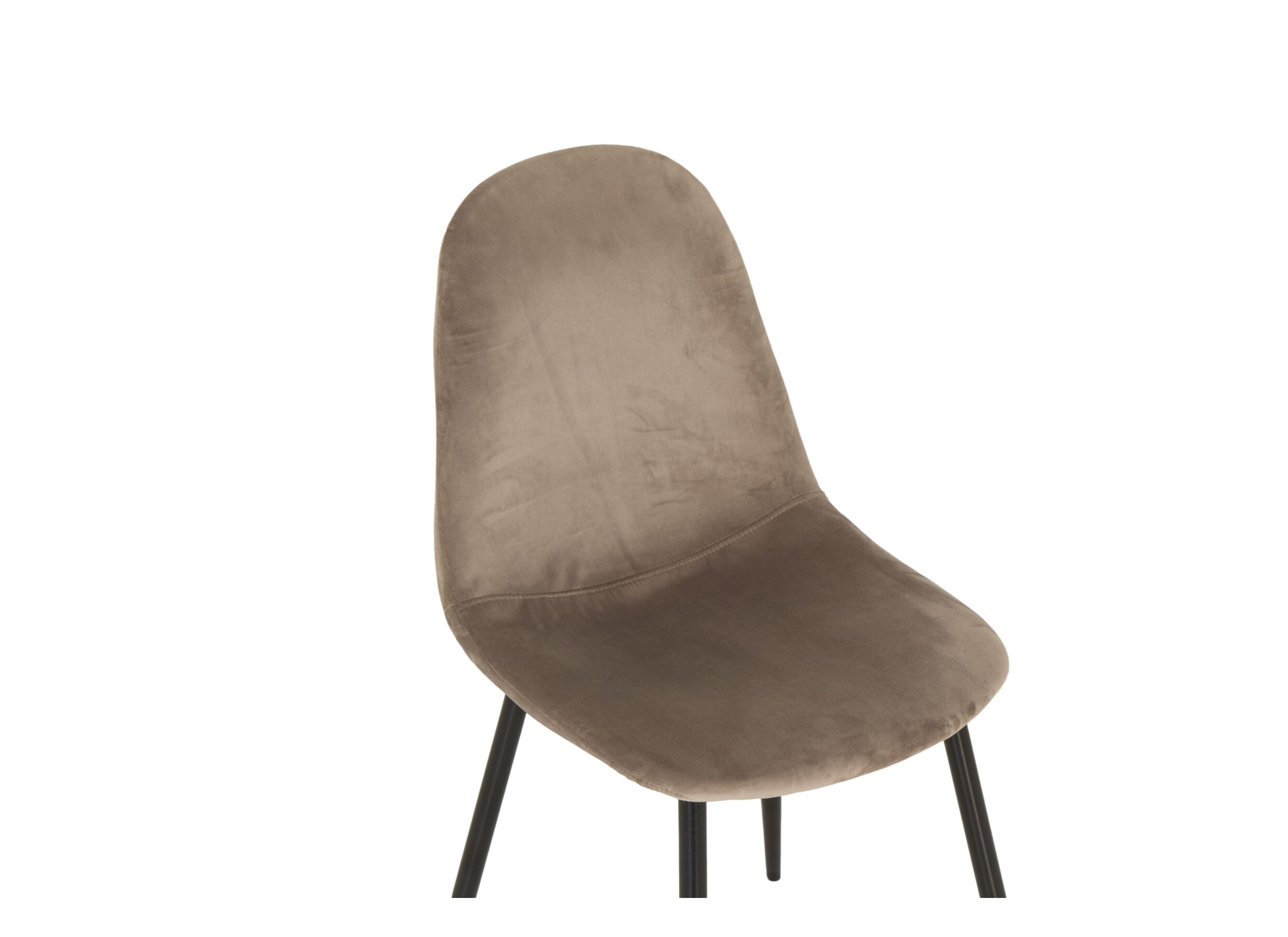Stoel Charlton 44x53x87cm - fluweel - taupe