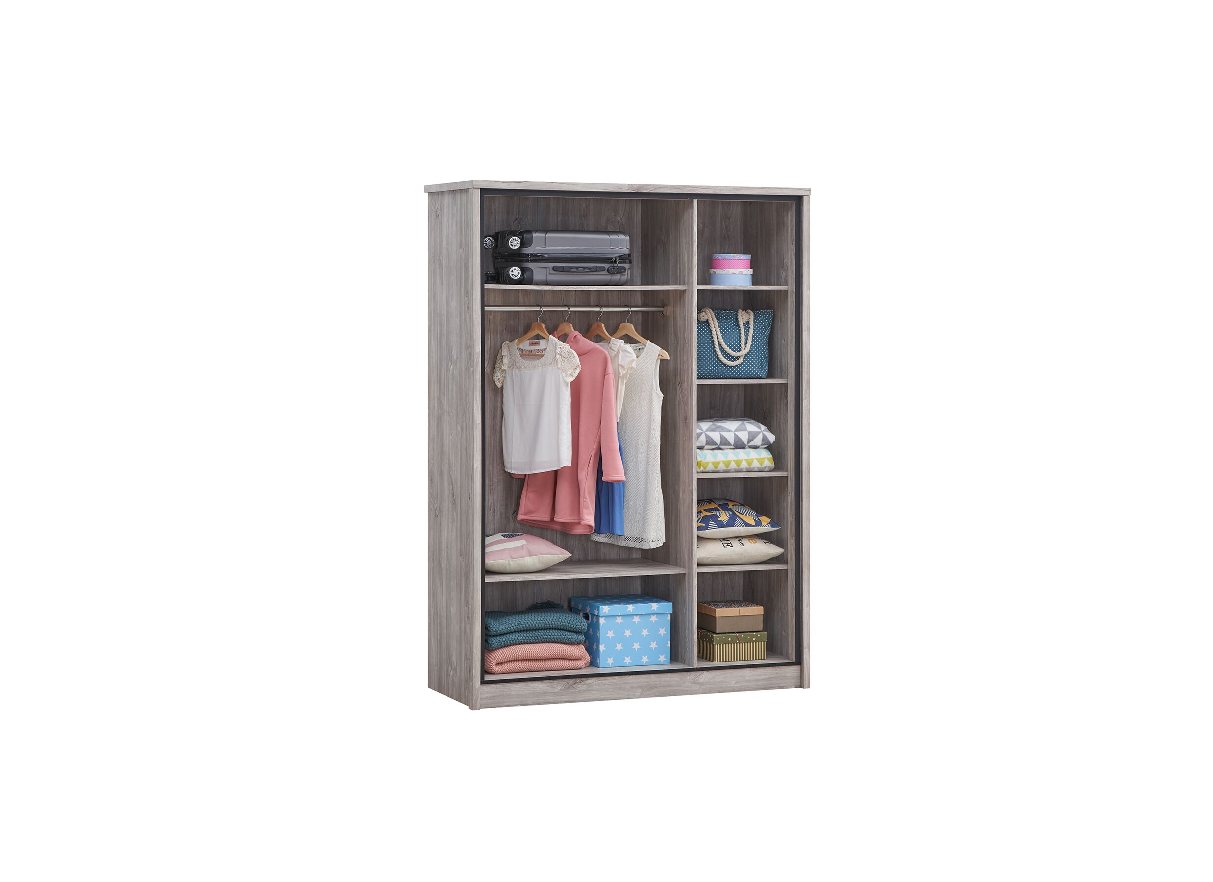 Garde-robe Elias 150cm - décor - chêne gris