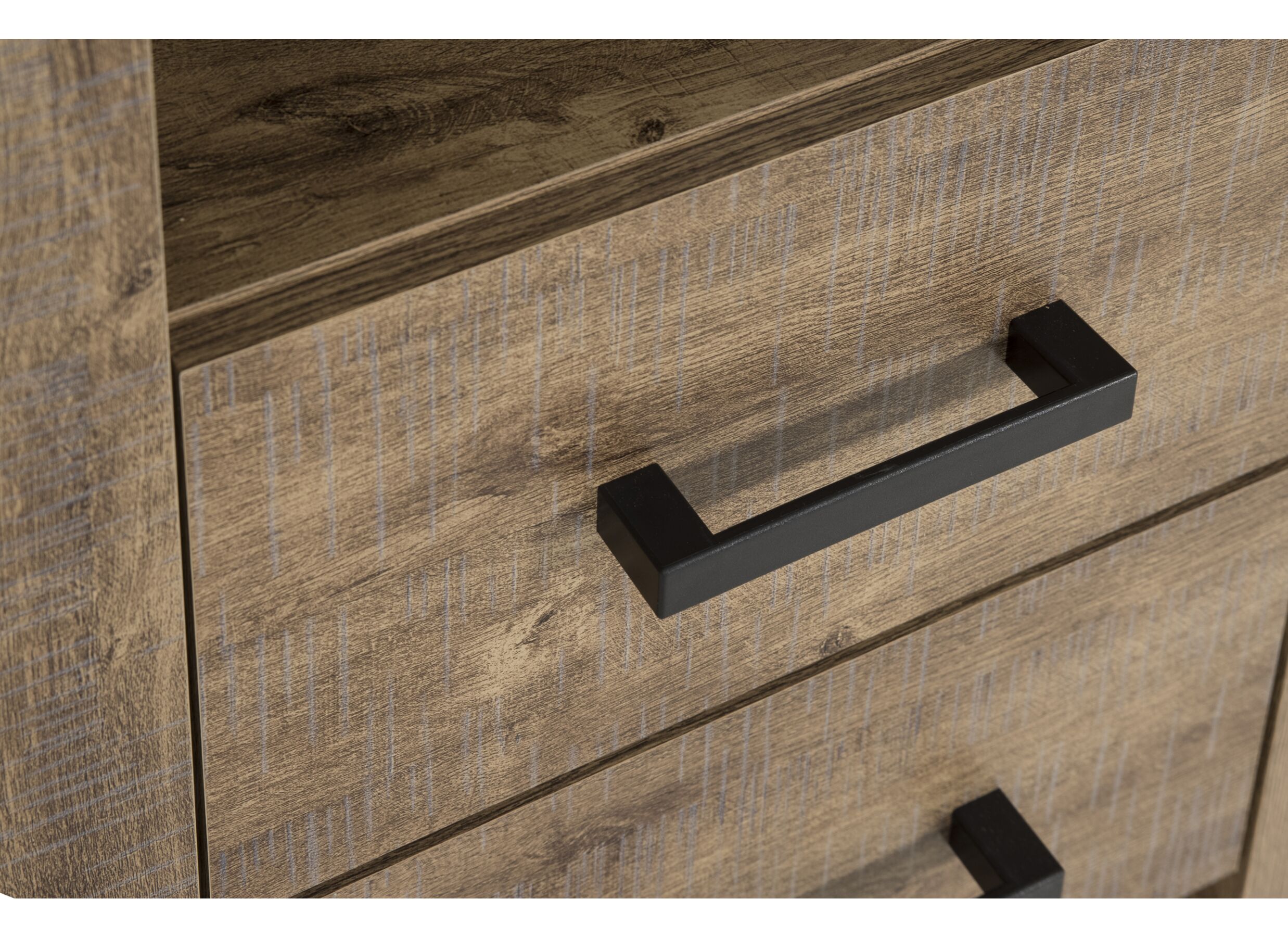 Garde-robe Esra 135cm - décor - industrial oak/black concrete