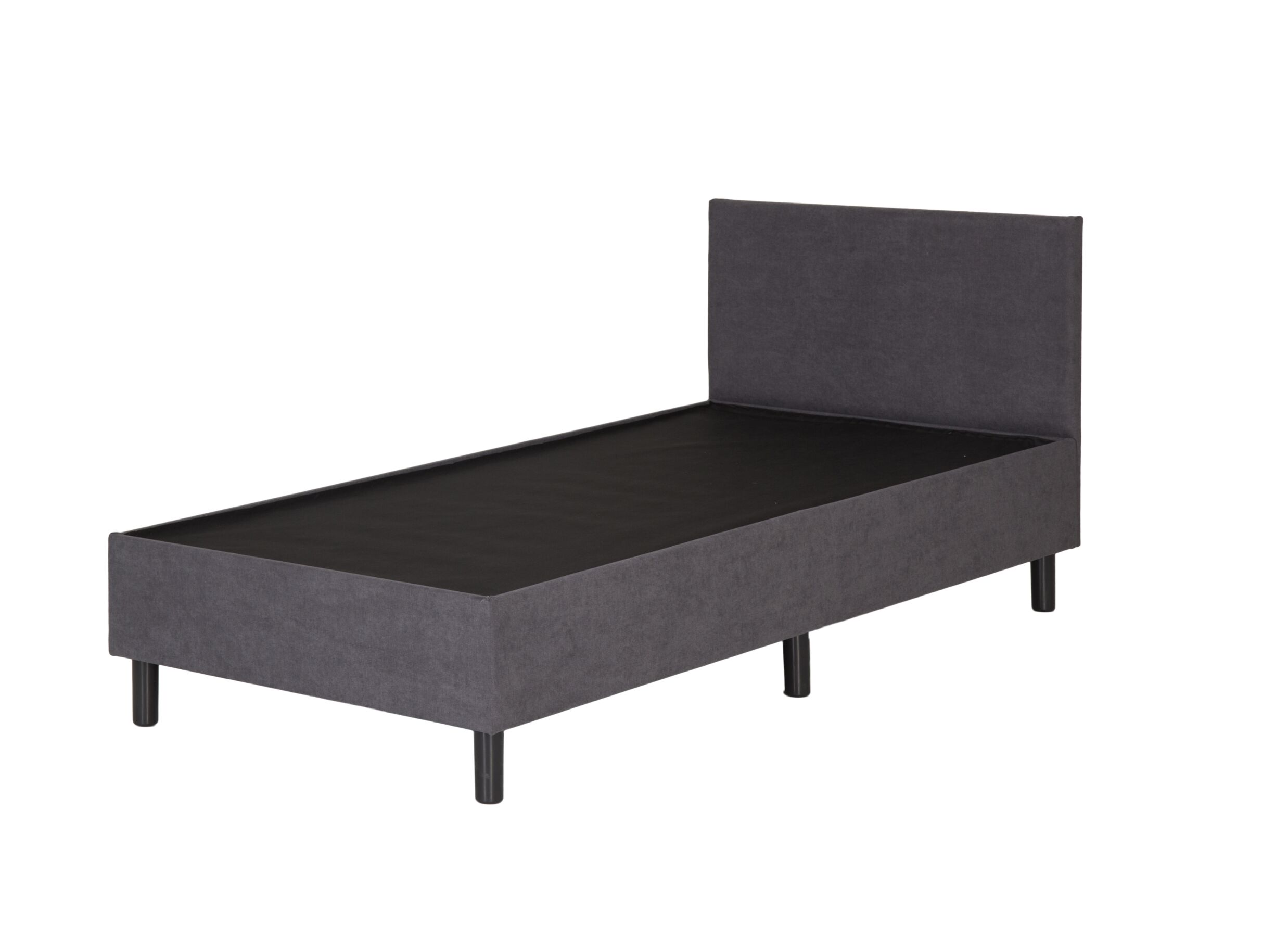 Lit box Koh 90x200cm tissu gris
