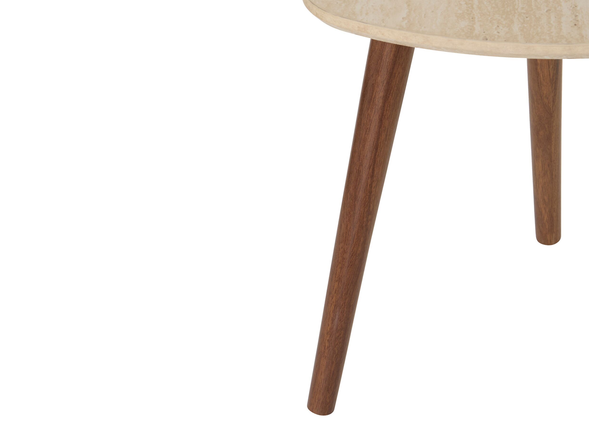 Detailfoto - Bijzettafel Mileo 60x60x45cm - MDF - travertin look set van 3