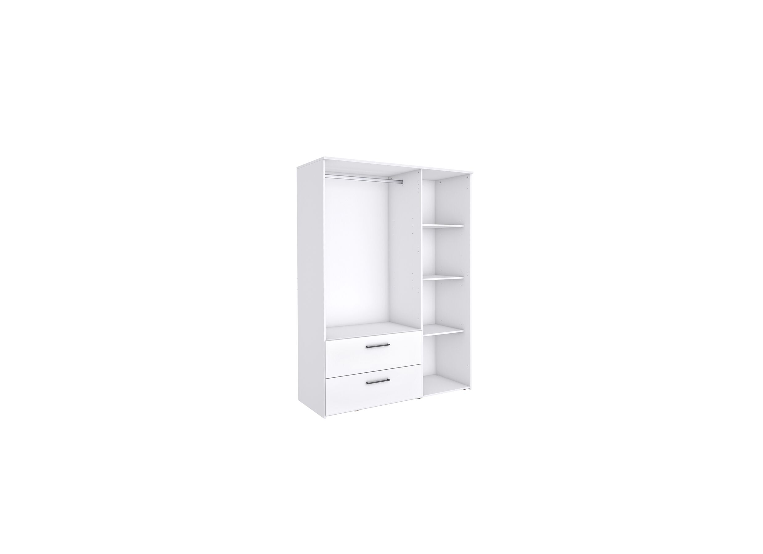 Kleerkast Orleans 145cm - decor - wit