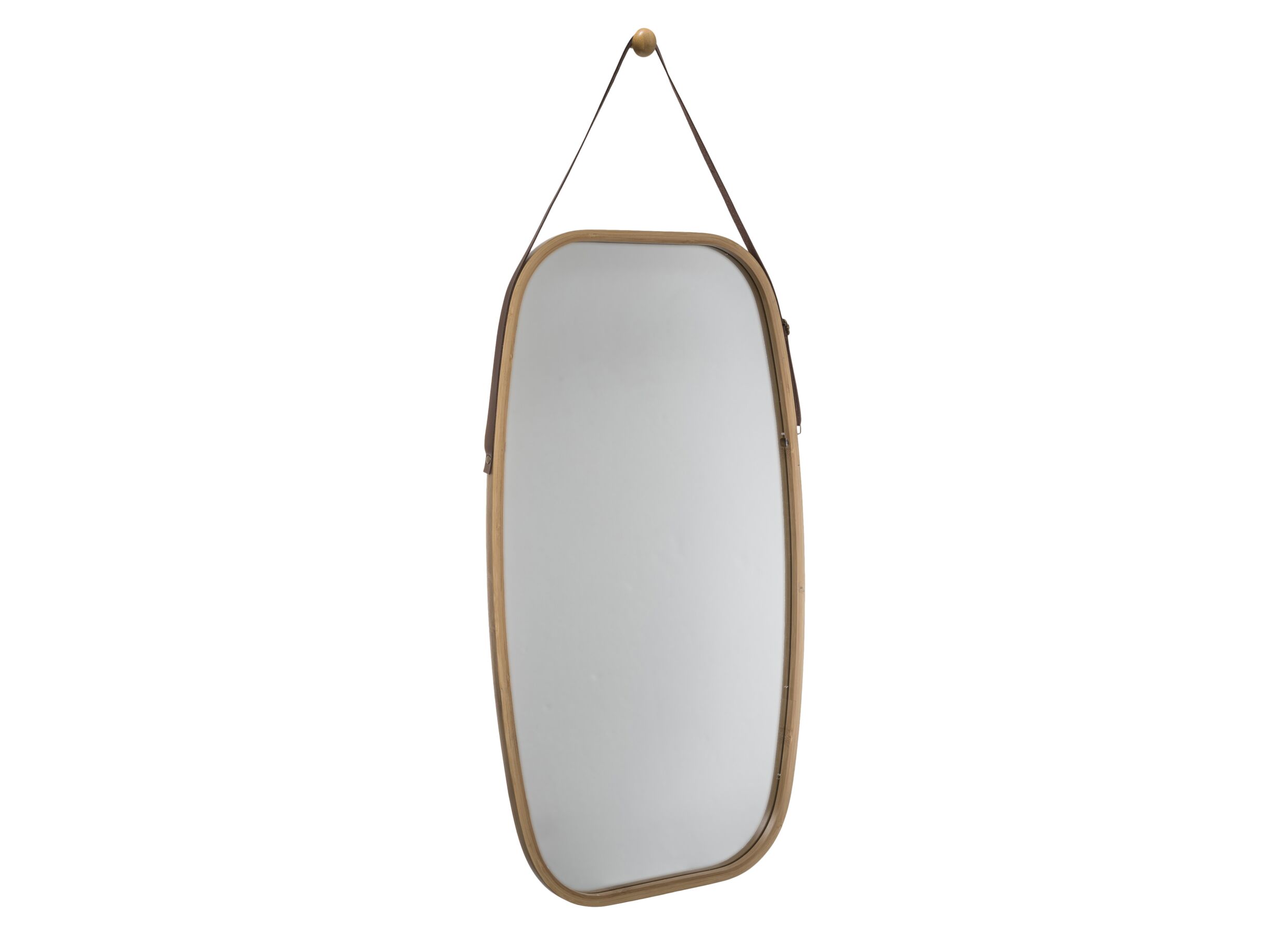 Spiegel 45x77cm - bamboe & glas - naturel - Miroir 45x77cm - bambou & verre - naturel