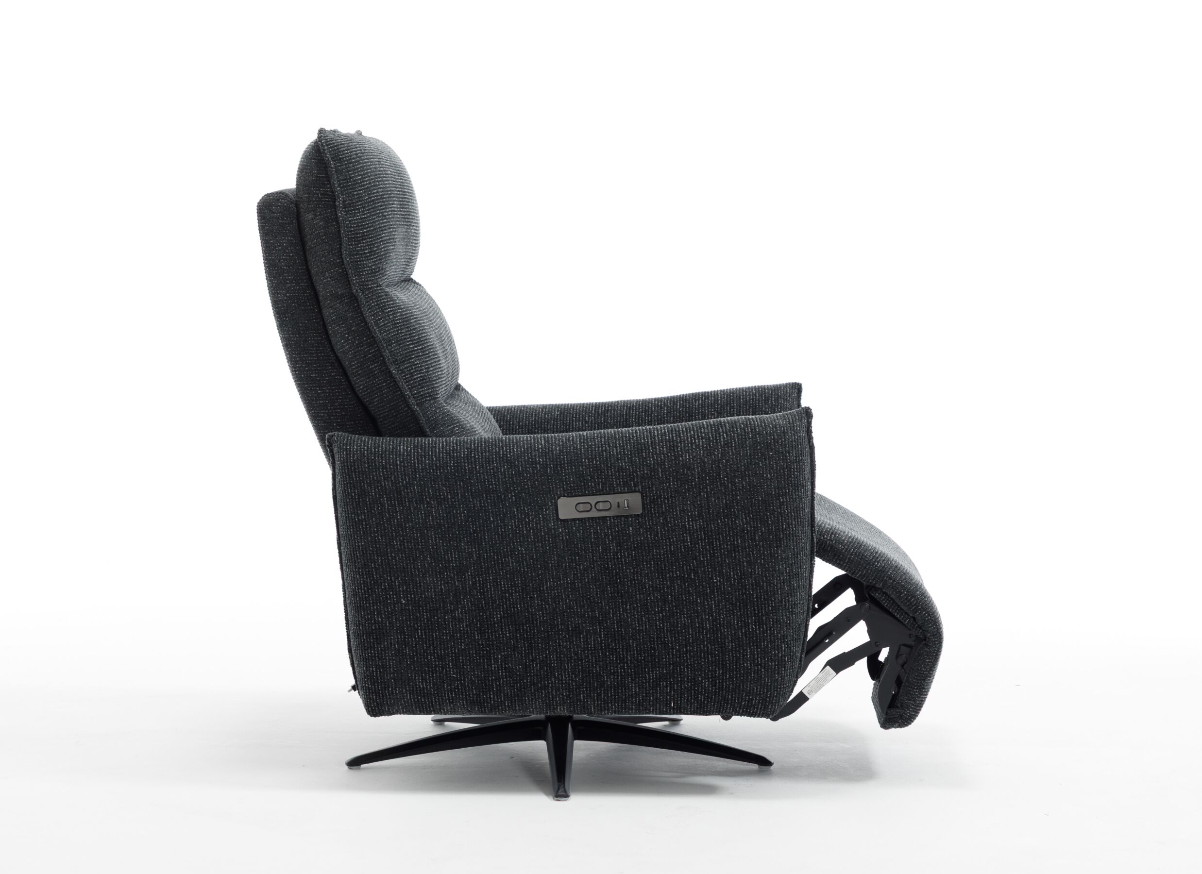 Aperçu - Fauteuil relax Jorge électrique - tissu - gris