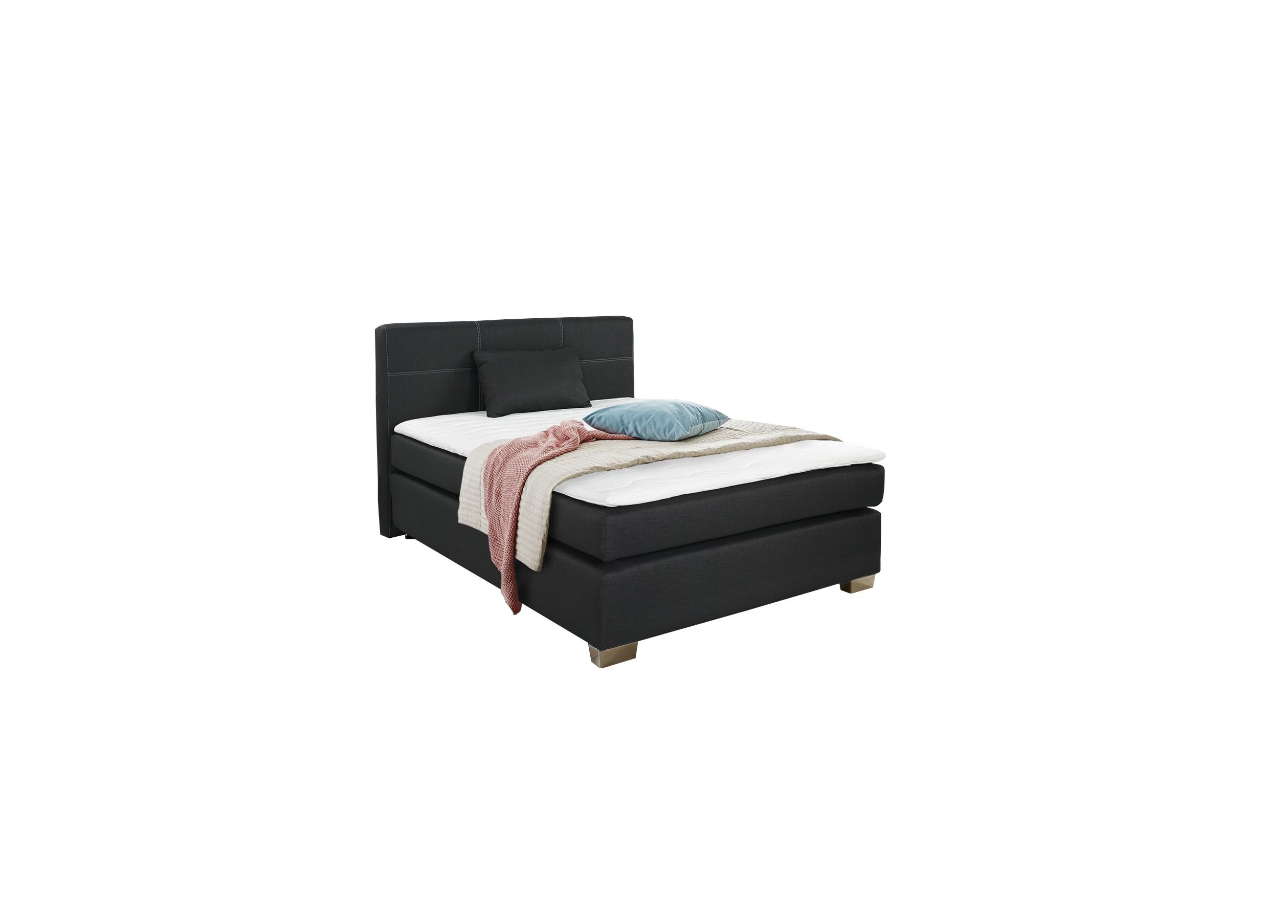 Boxspring Emilia 140x200cm - stof - antraciet
