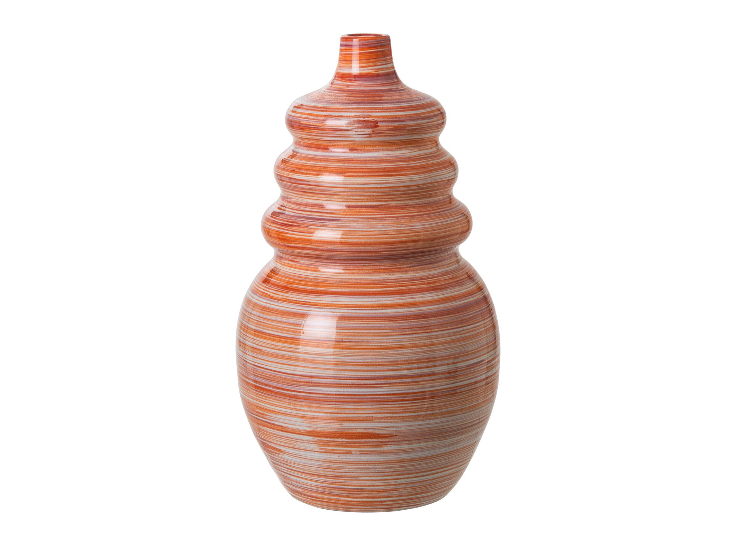 Plus Important - Vase H50cm - céramique - orange & rose