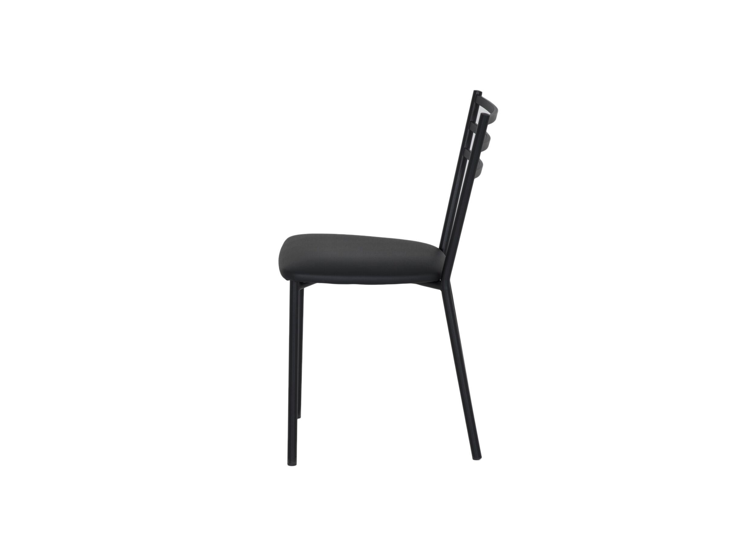 Aperçu - Chaise Romy 46,5x55x81,5cm - tissu/métal - noir
