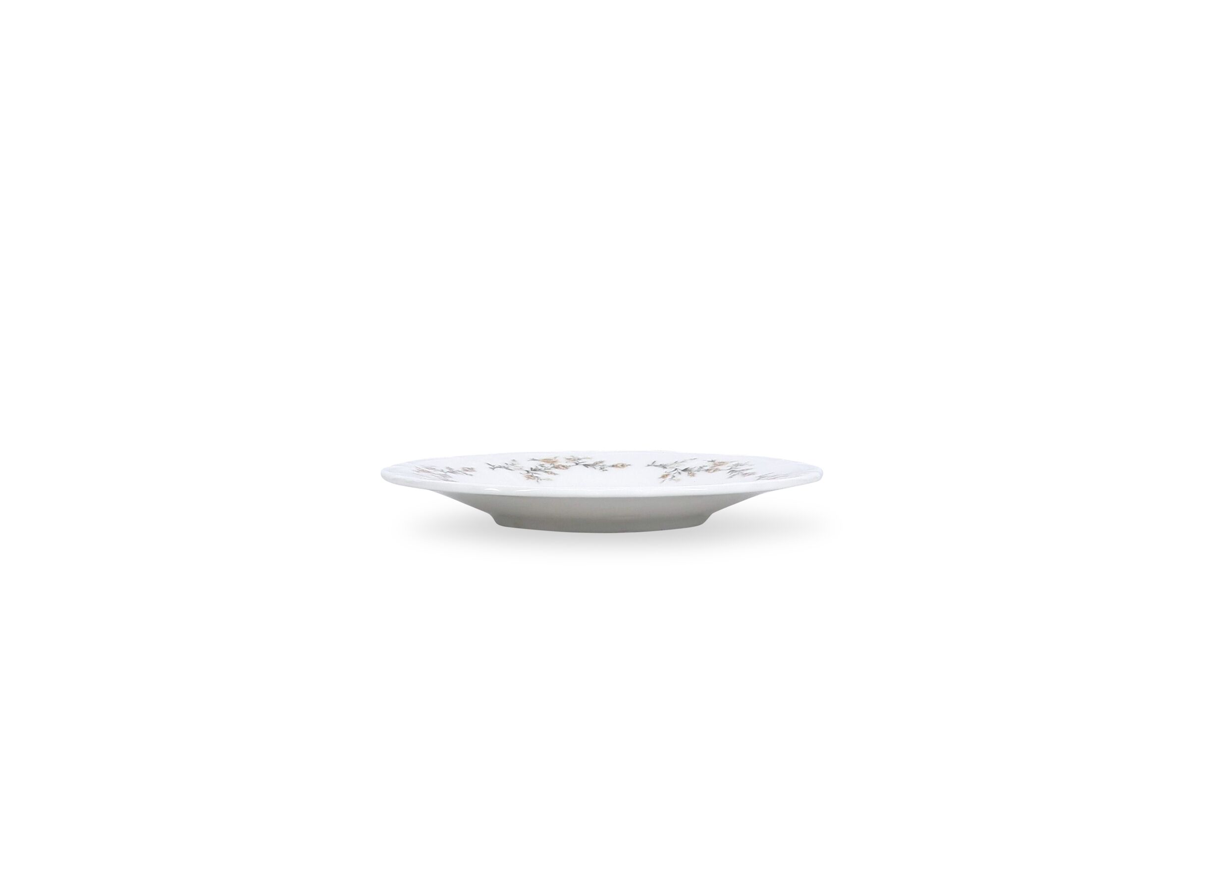 Aperçu - Soucoupe Retro Brown Flower Ø12cm - porcelaine - blanc