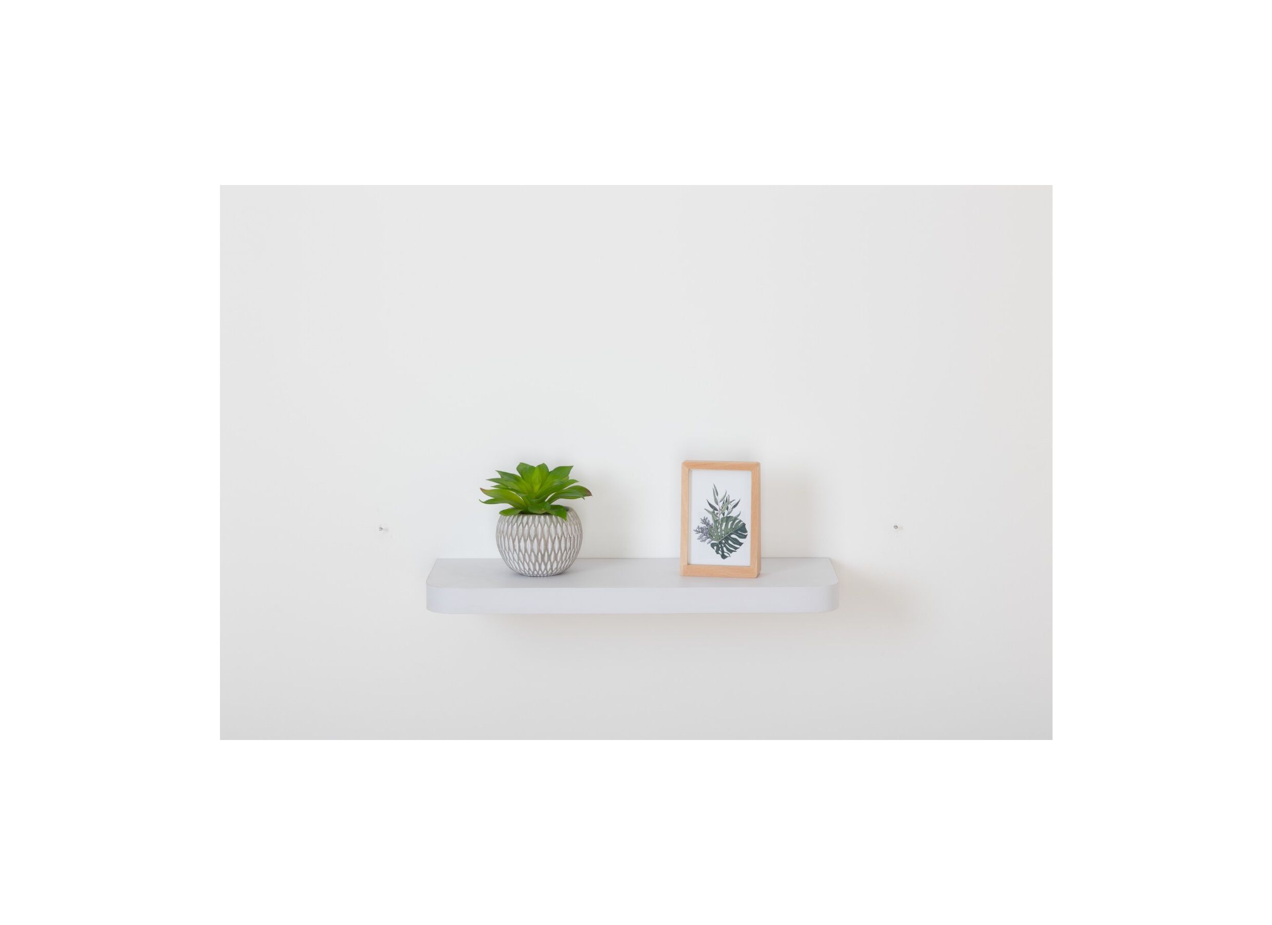 Foto ambiance - Tablette murale Fixy 60x23,5x3,8cm - MDF - blanc