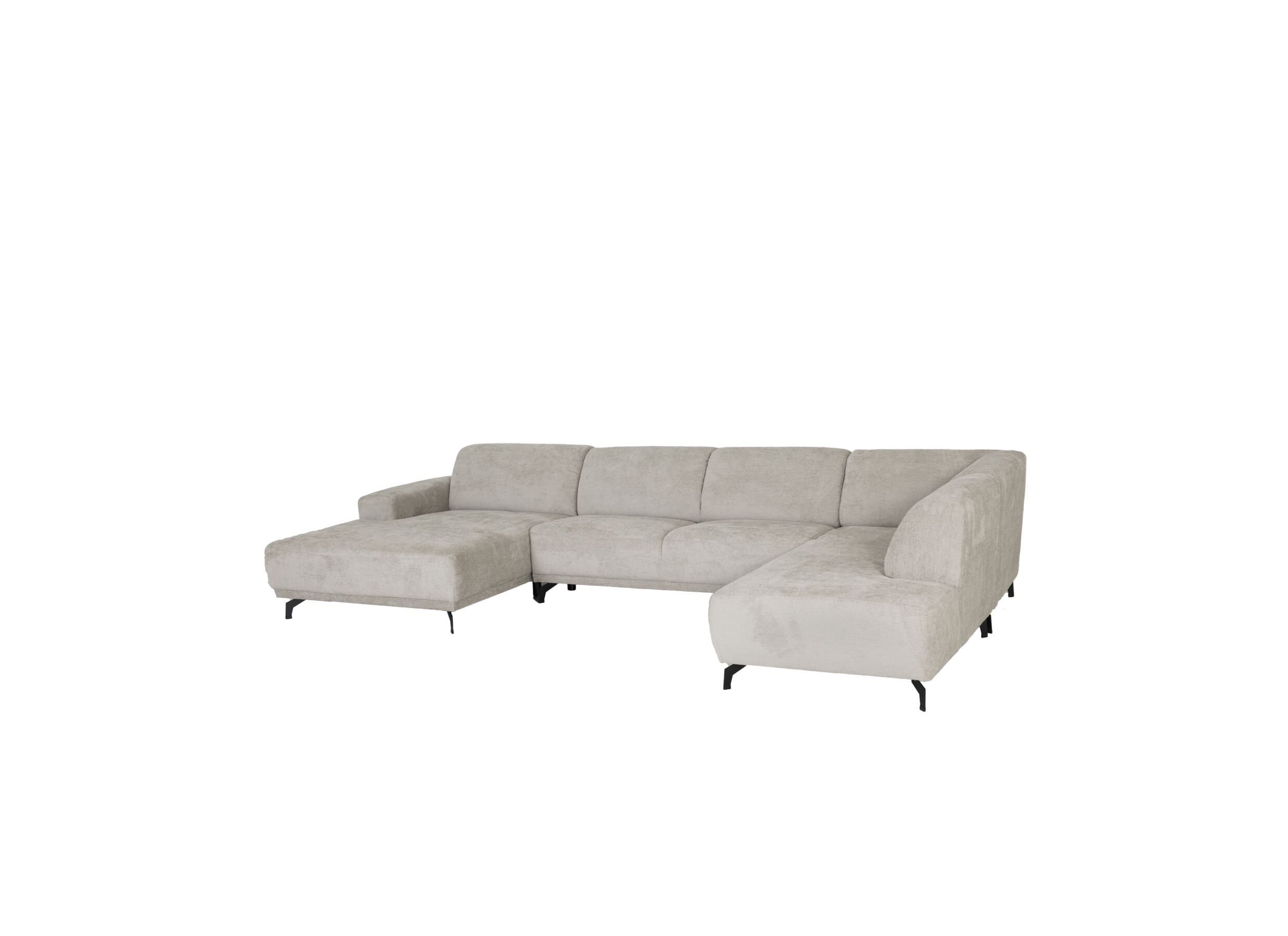 Hoeksalon Mats 372x227cm - stof - lichtgrijs - Canapé d'angle Mats 372x227cm - tissu - gris clair