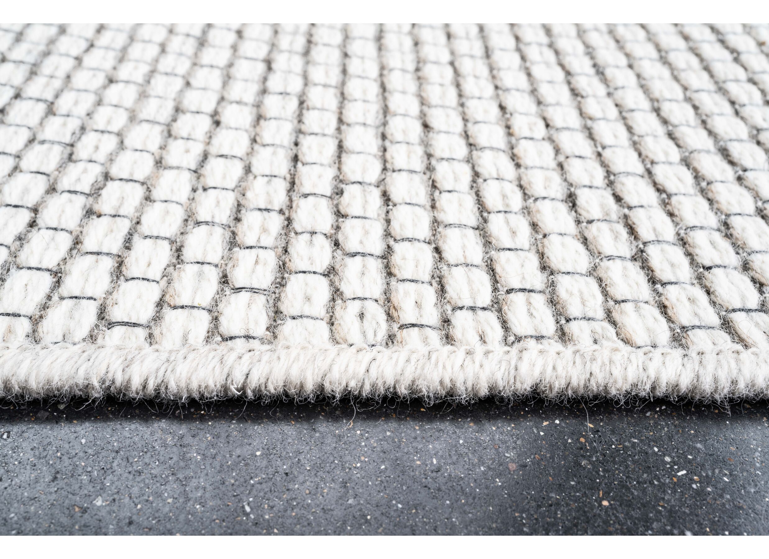 Detailfoto - Tapijt Himalaya 240x80cm wol wit