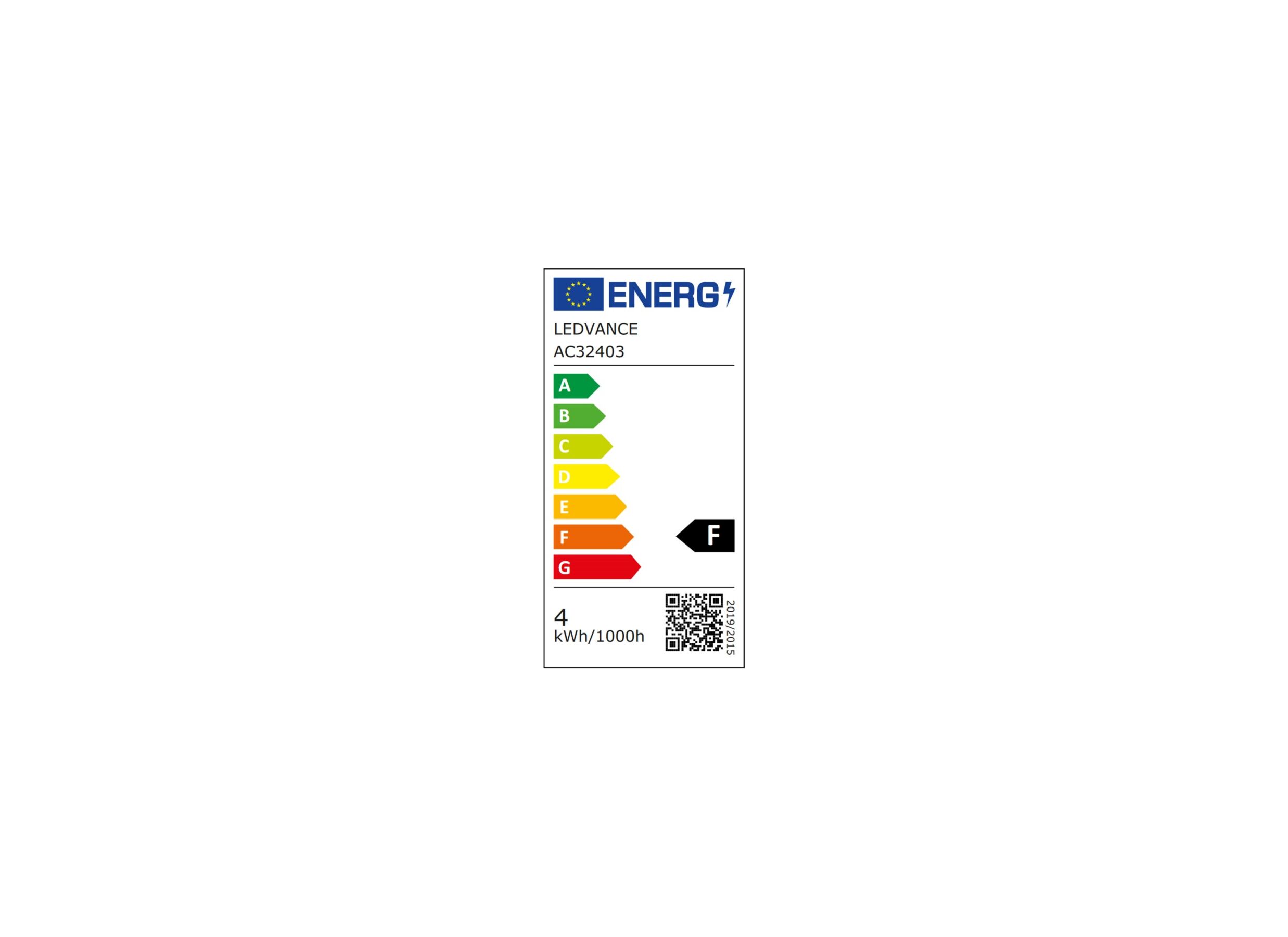 Energielabel - Ledlamp 1x4W E27