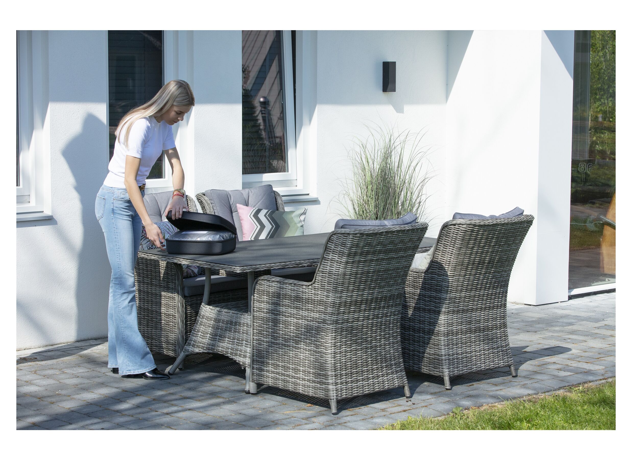 Beschermhoes 210x200cm grijs