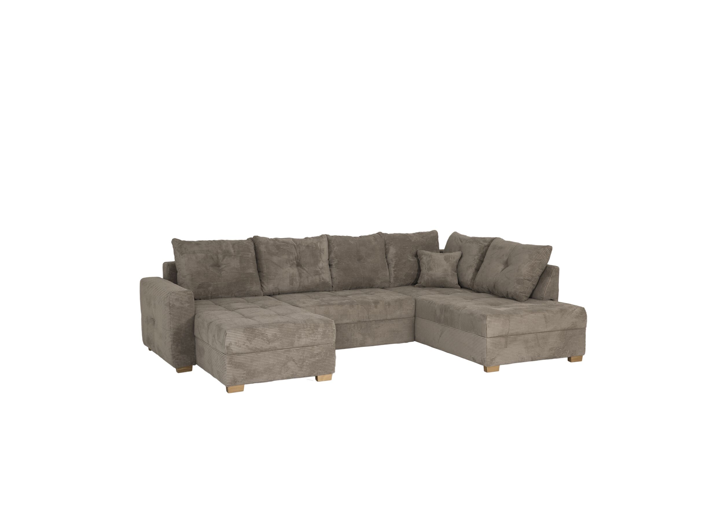 Hoeksalon Abby 311x170cm - stof - bruin - Hoeksalon Abby 311x170cm - stof - bruin