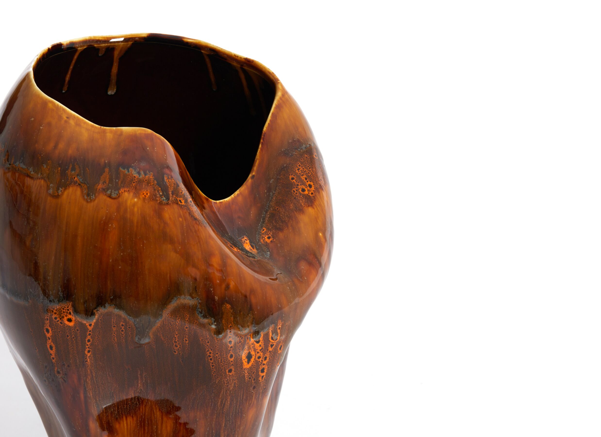 Detail - Vase Azura H35cm - céramique - marron