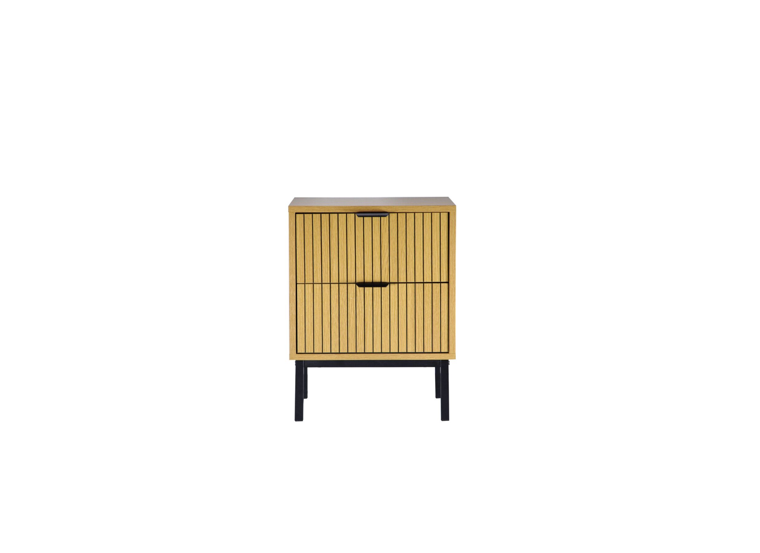 Aperçu - Table de chevet Nevado 40x40x52cm - MDF mélamine - chêne sauvage