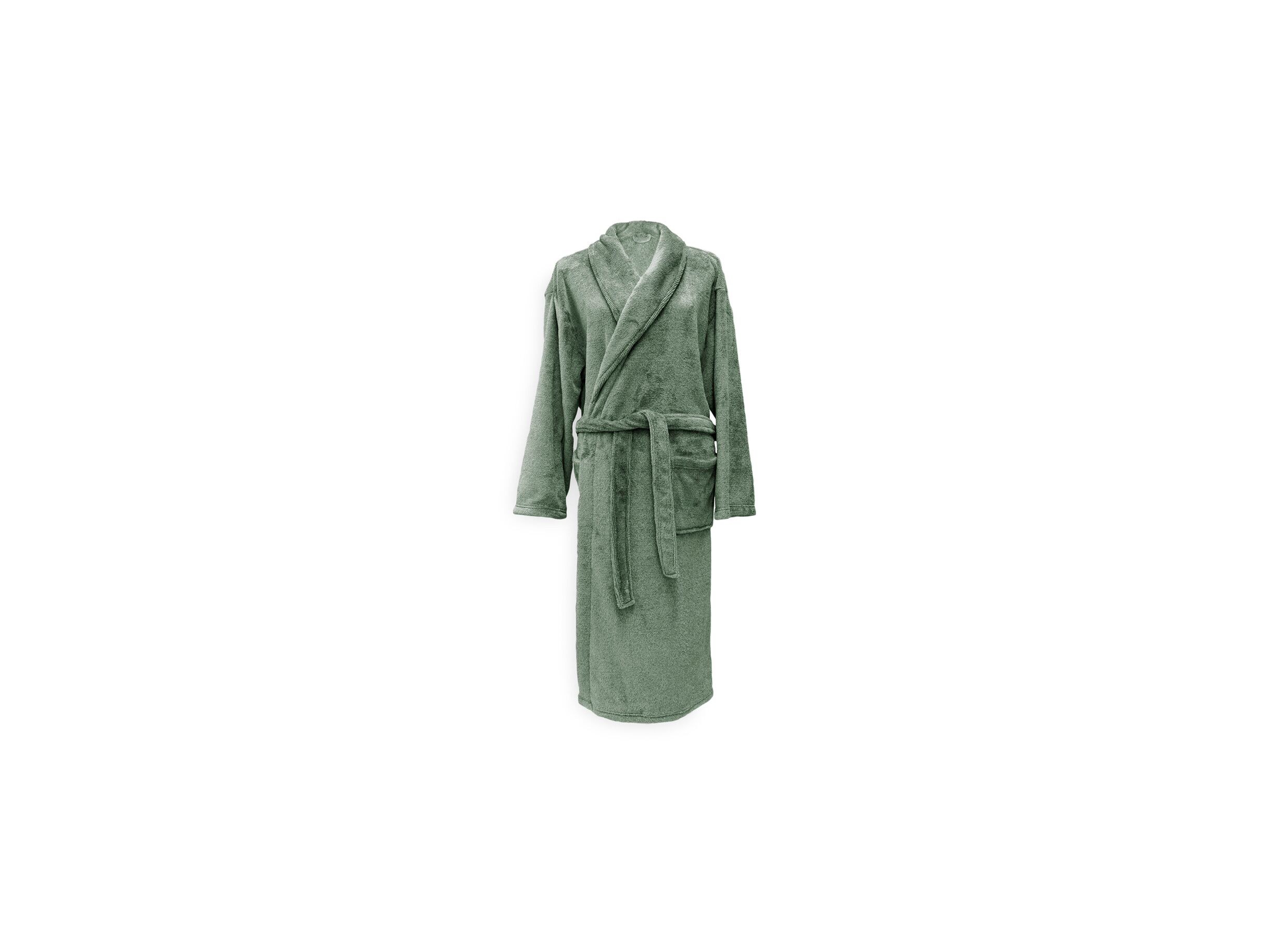 Badjas L flanel olive green