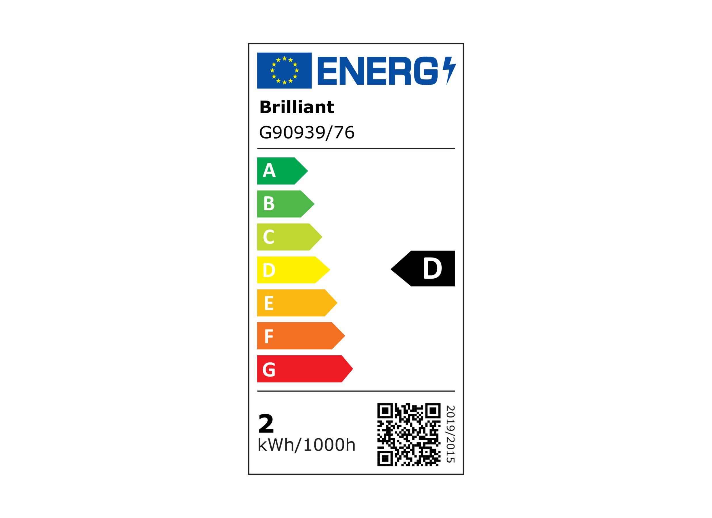Label énergétique - Lampe de table Kaami H37cm noir