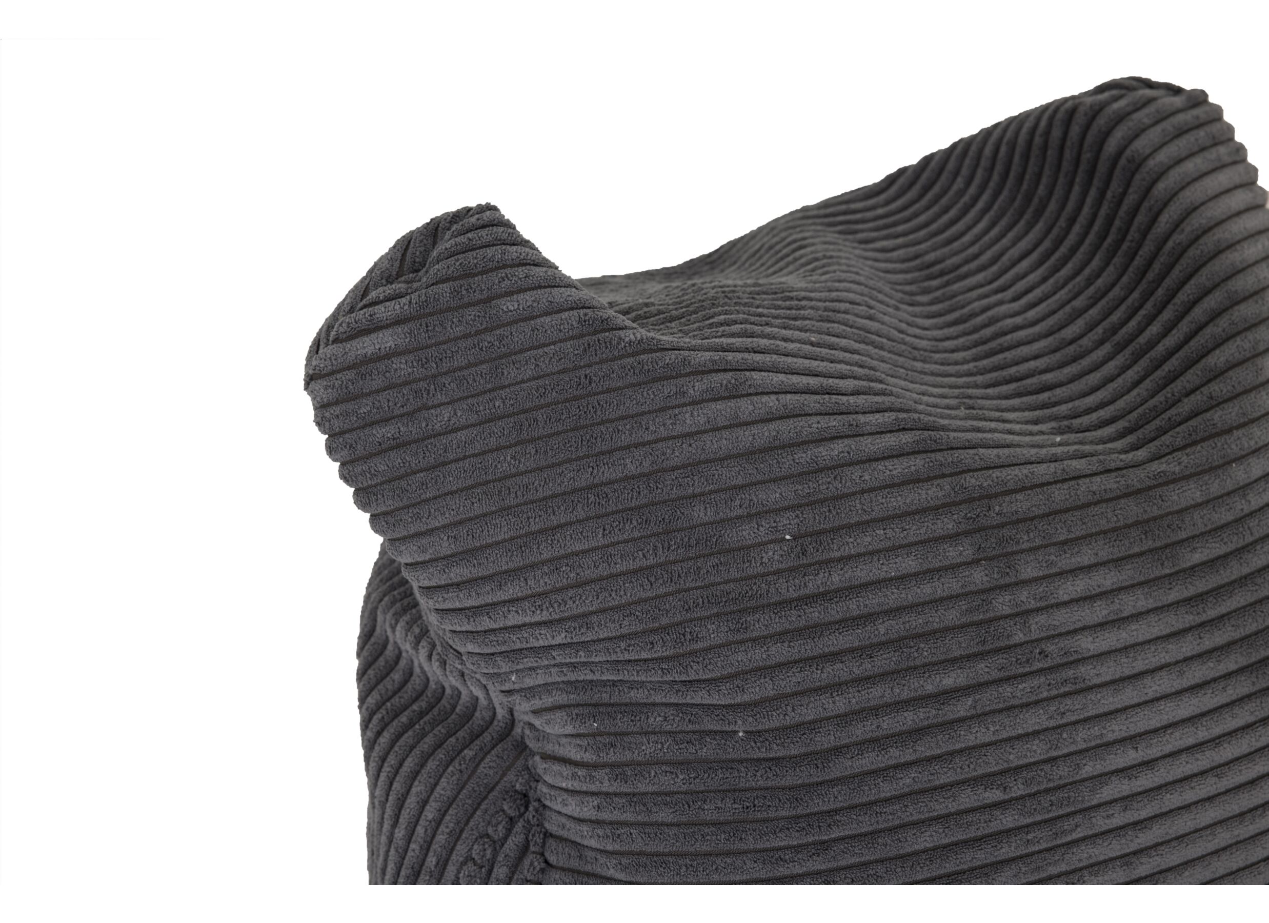 Pouf poire Pesaro 75x65x95cm - tissu - gris