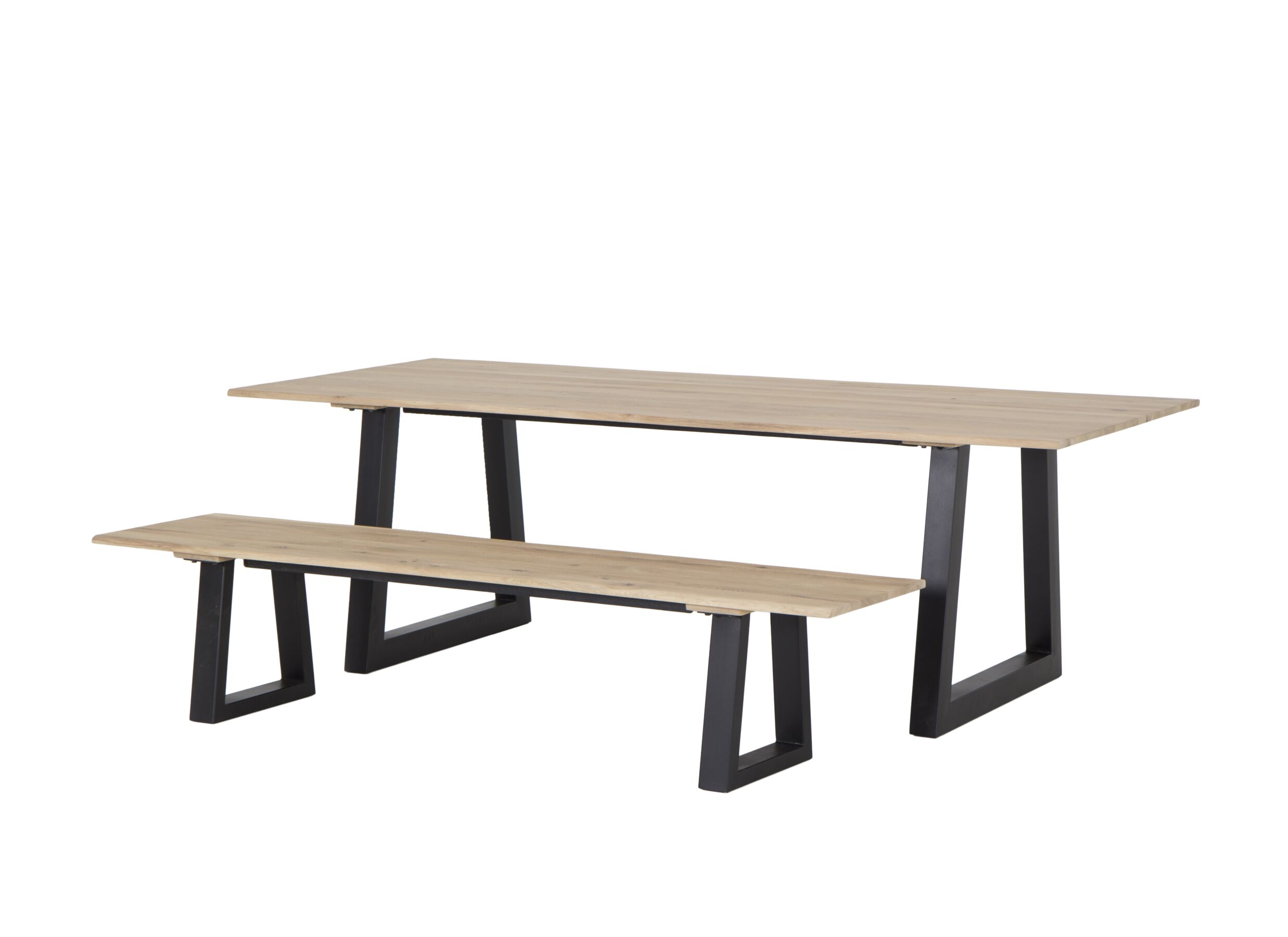 Table tronc d'arbre Sherwood 200x100cm - chêne massif - naturel