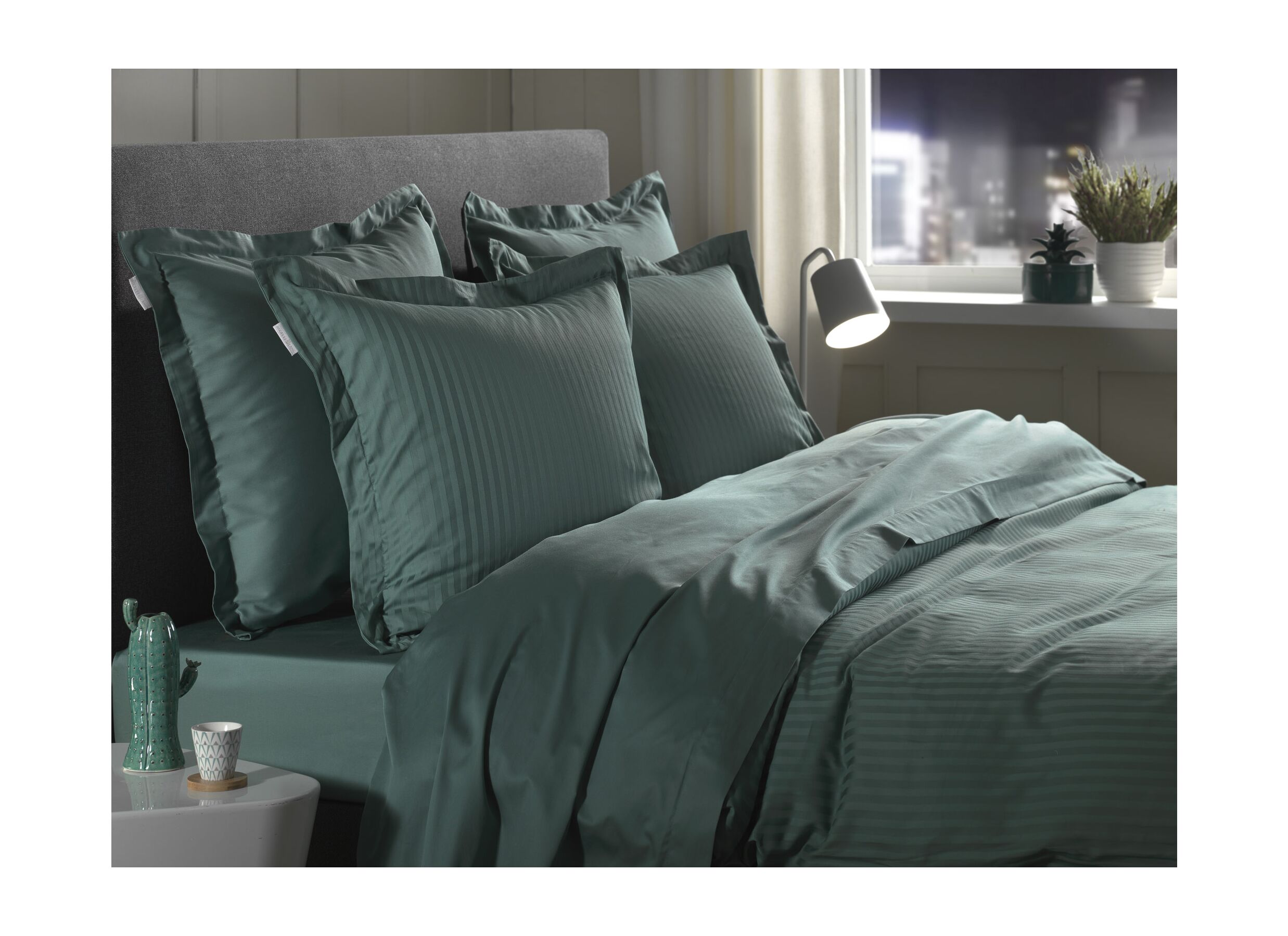 Foto ambiance - Housse de couette 140x220cm coton satin