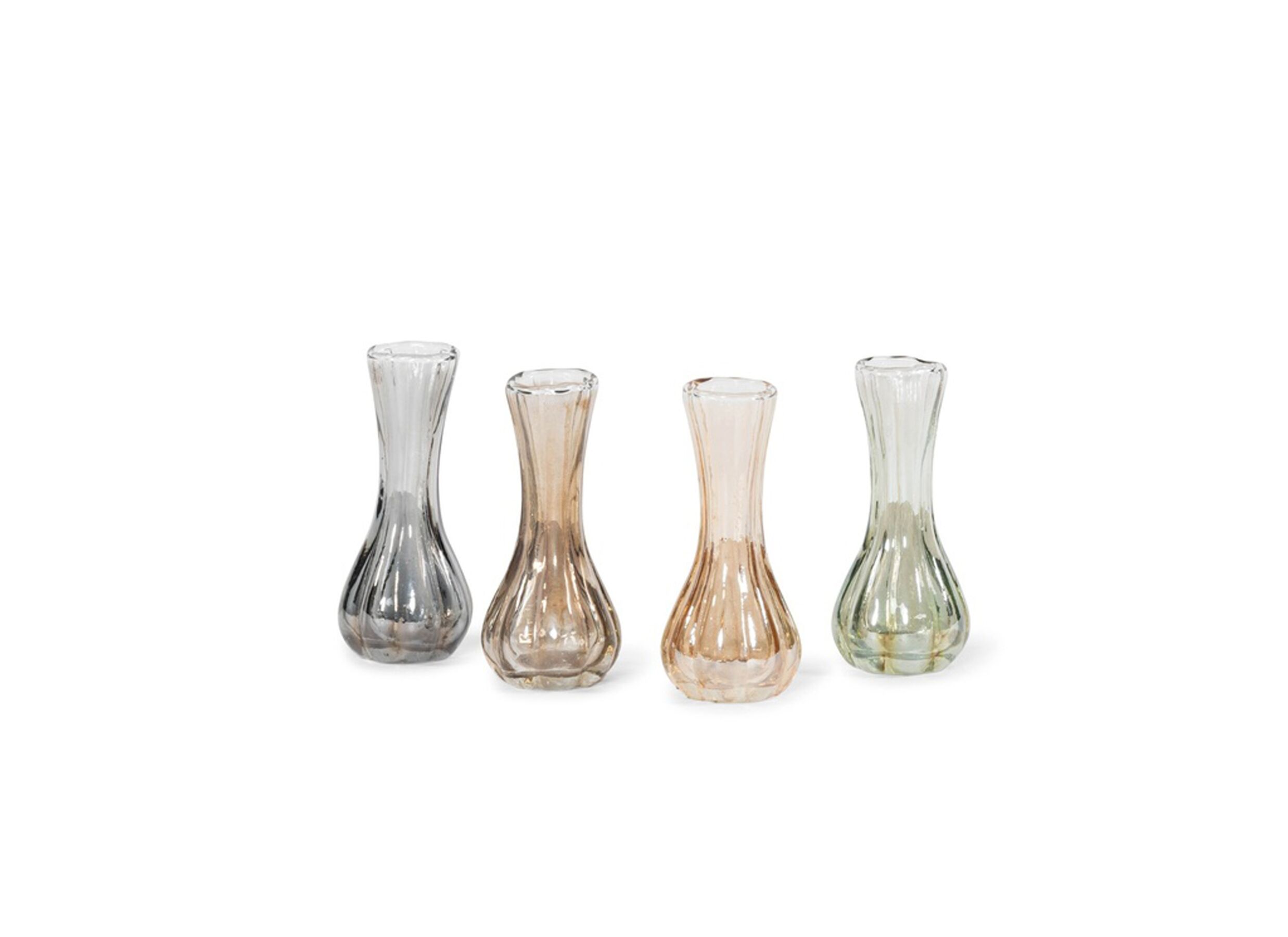 Setfoto - Vaas Ø9x17cm - glas - bruin