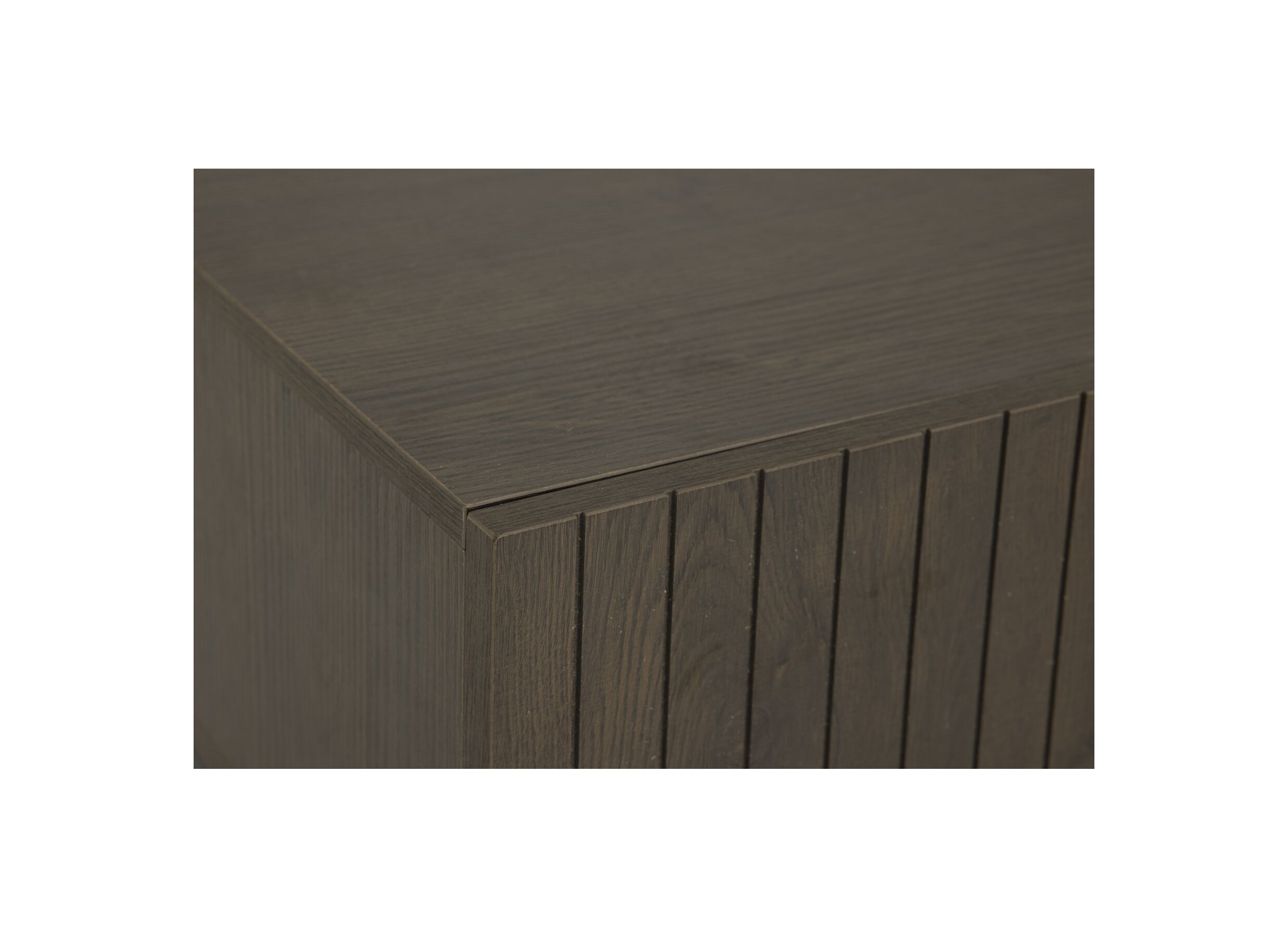 Detail - Table basse Vadis 119x62x36cm - melamine - brun foncé avec rangement
