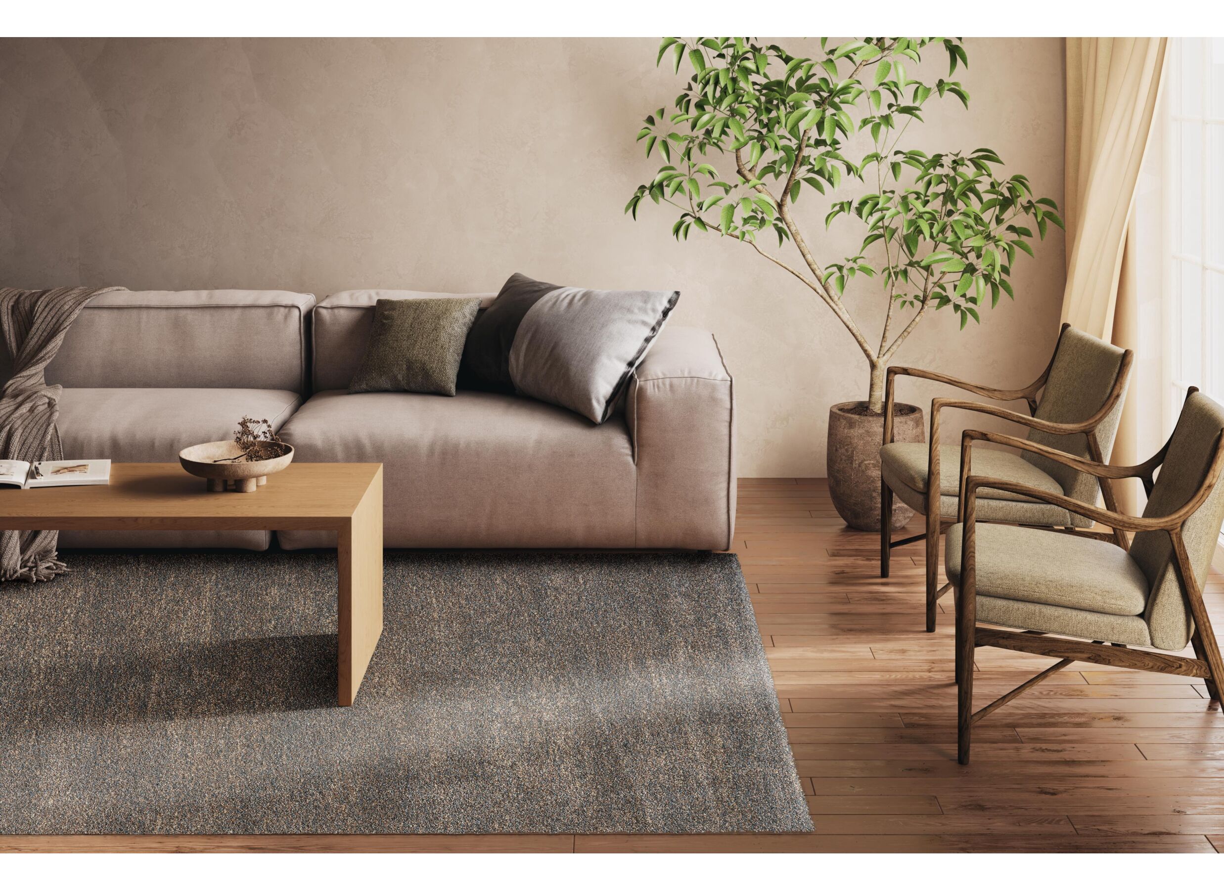 Sfeerfoto - Tapijt Medusa 120x170cm - polyester - grijs/bruin