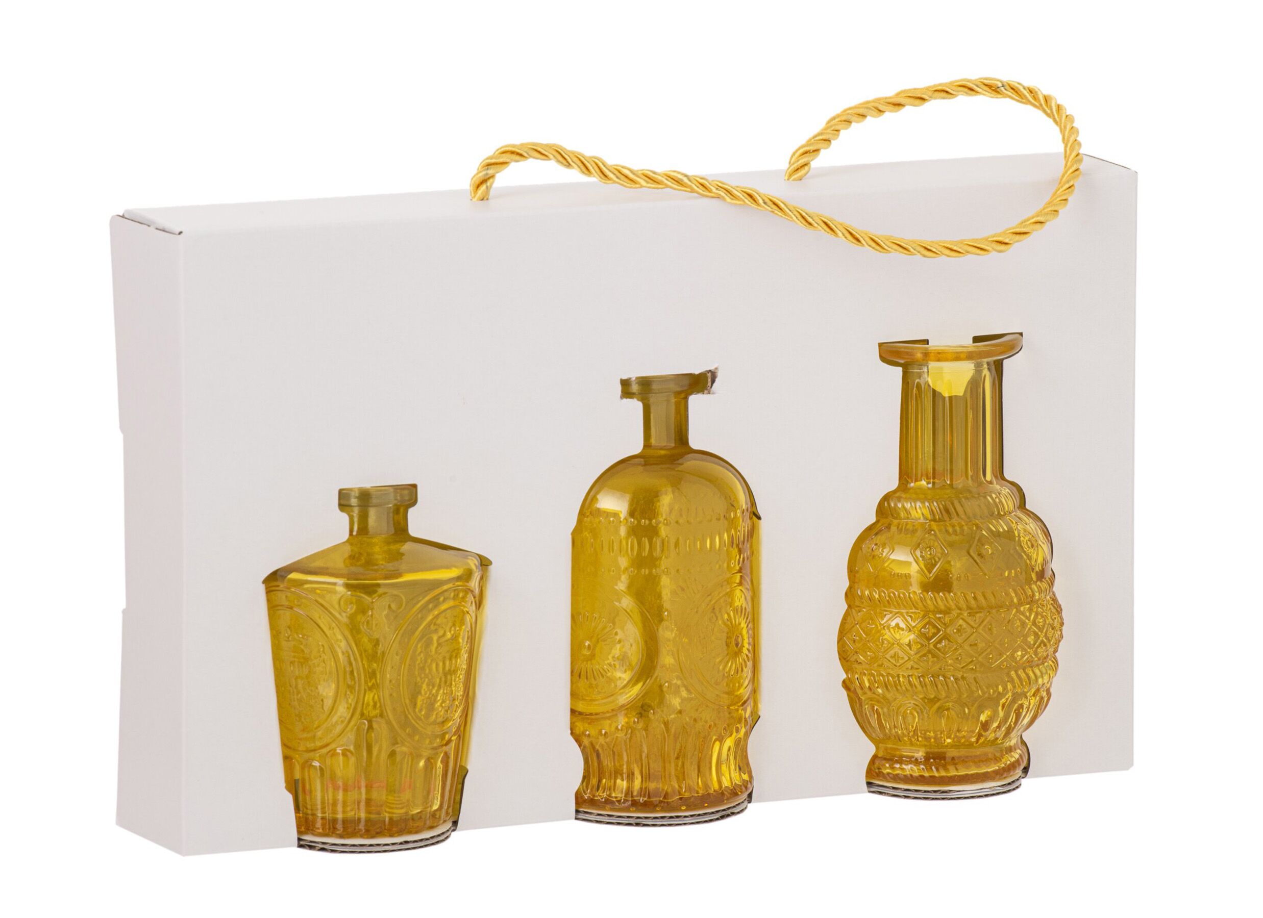Aperçu - Vase Soliflore lot de 3 - verre - jaune
