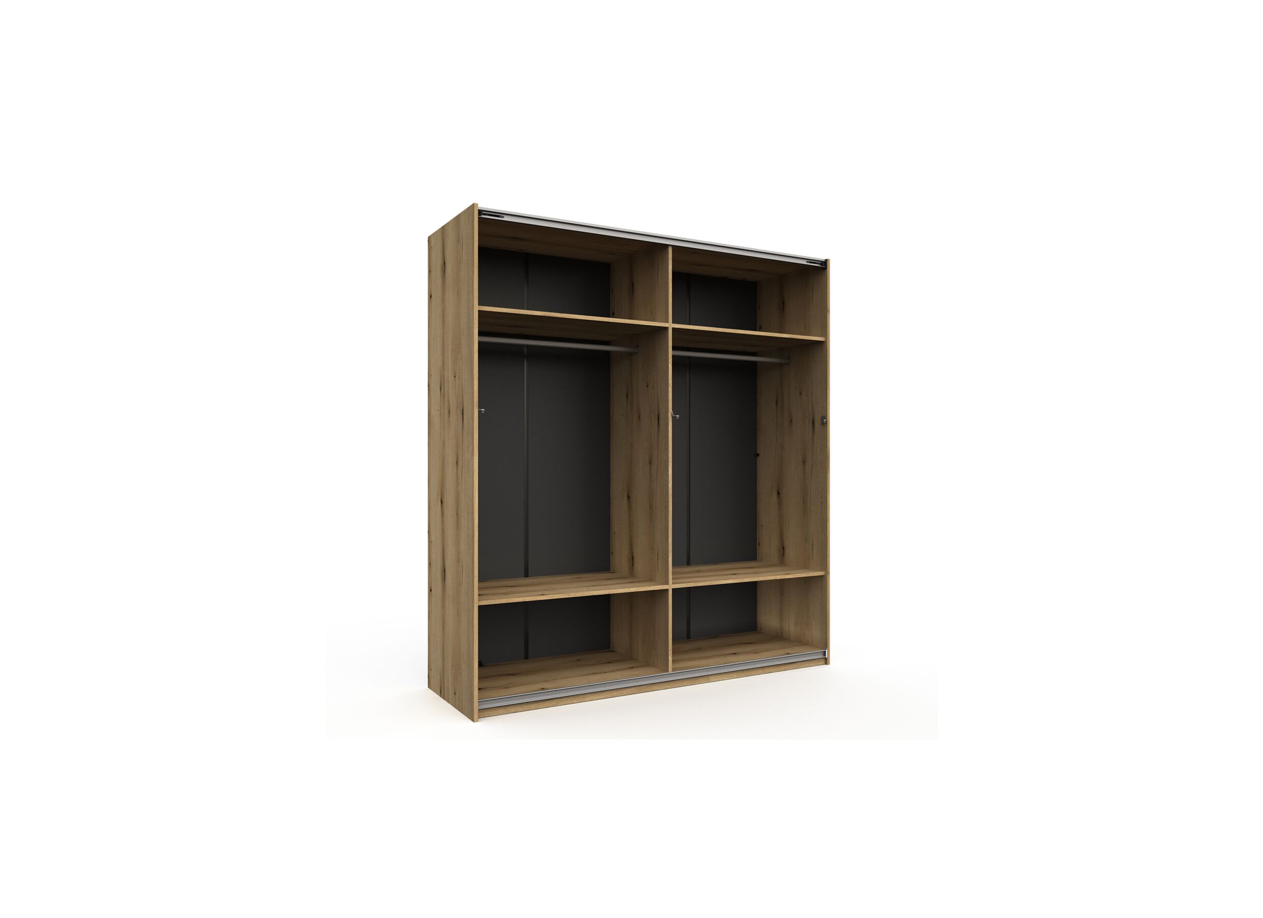 Disposition - Armoire à portes coulissantes Kato 200cm - mélamine - chêne etna