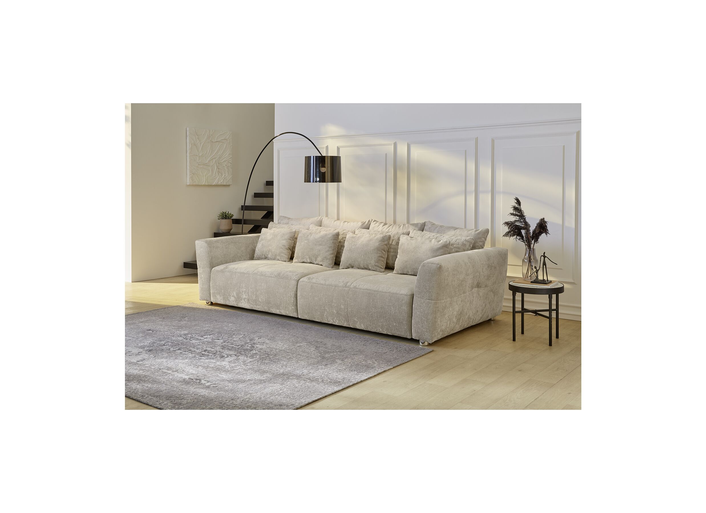 Canapé Gulliver 4 places - tissu - beige