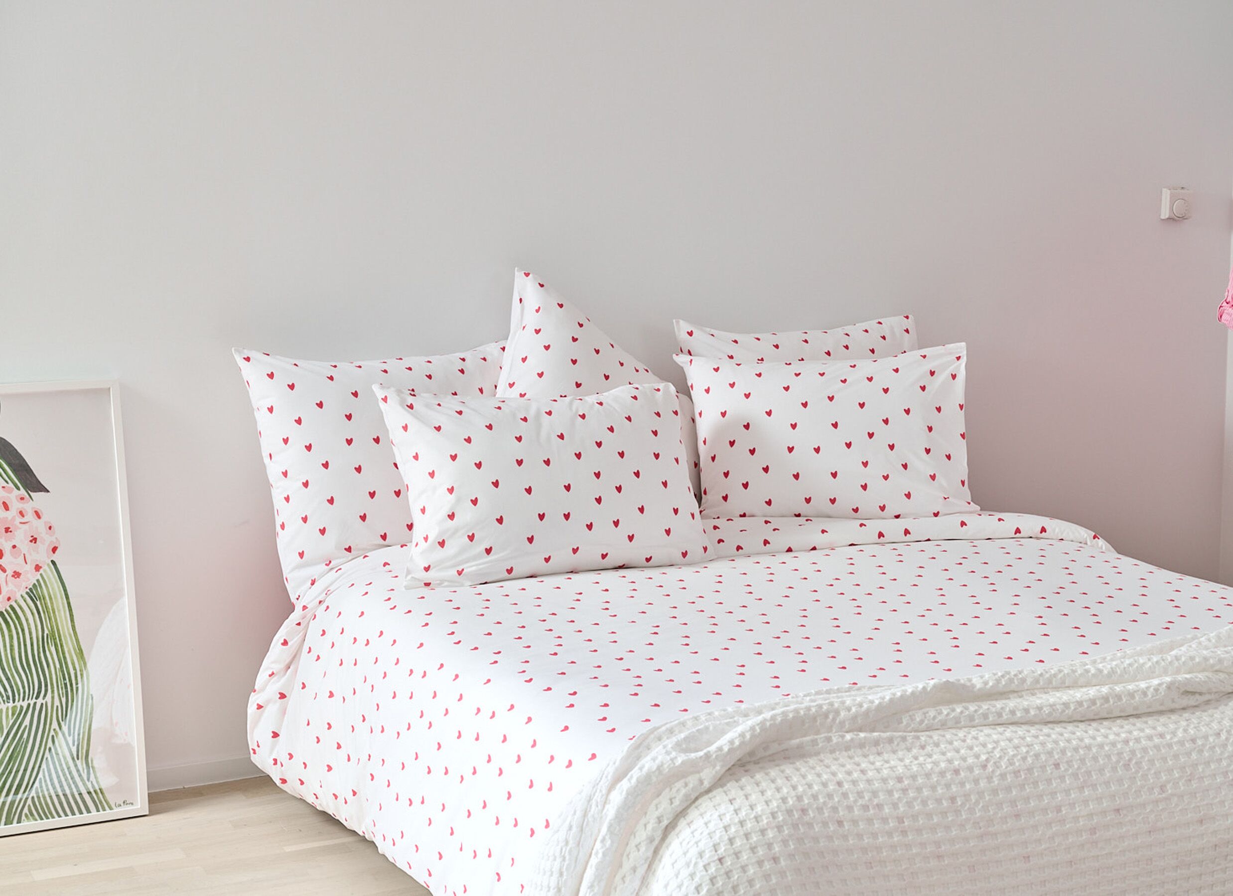 Foto ambiance - Housse de couette 240x200/220cm - cotton - hearts red