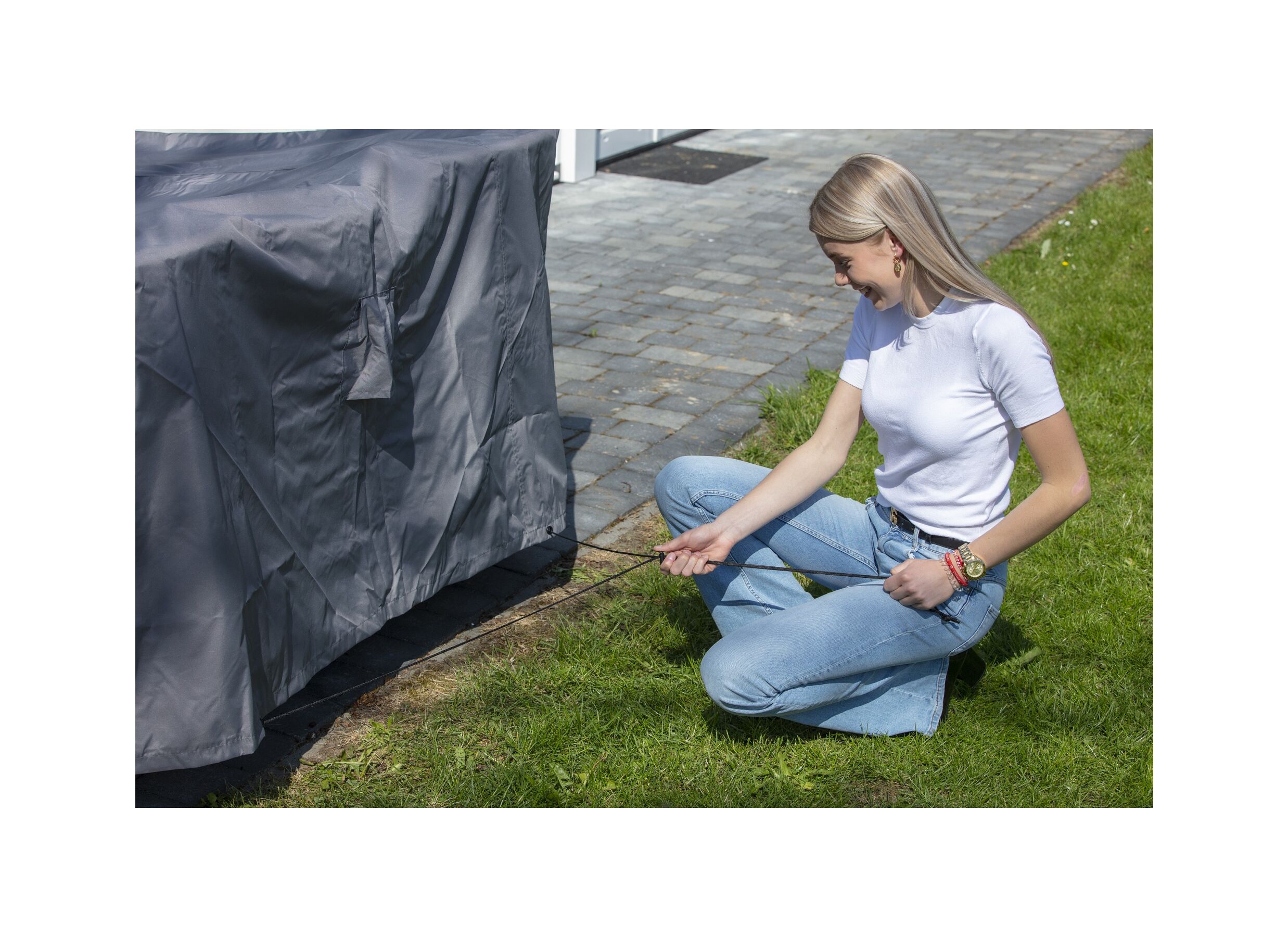 Housse de protection 255x255cm gris