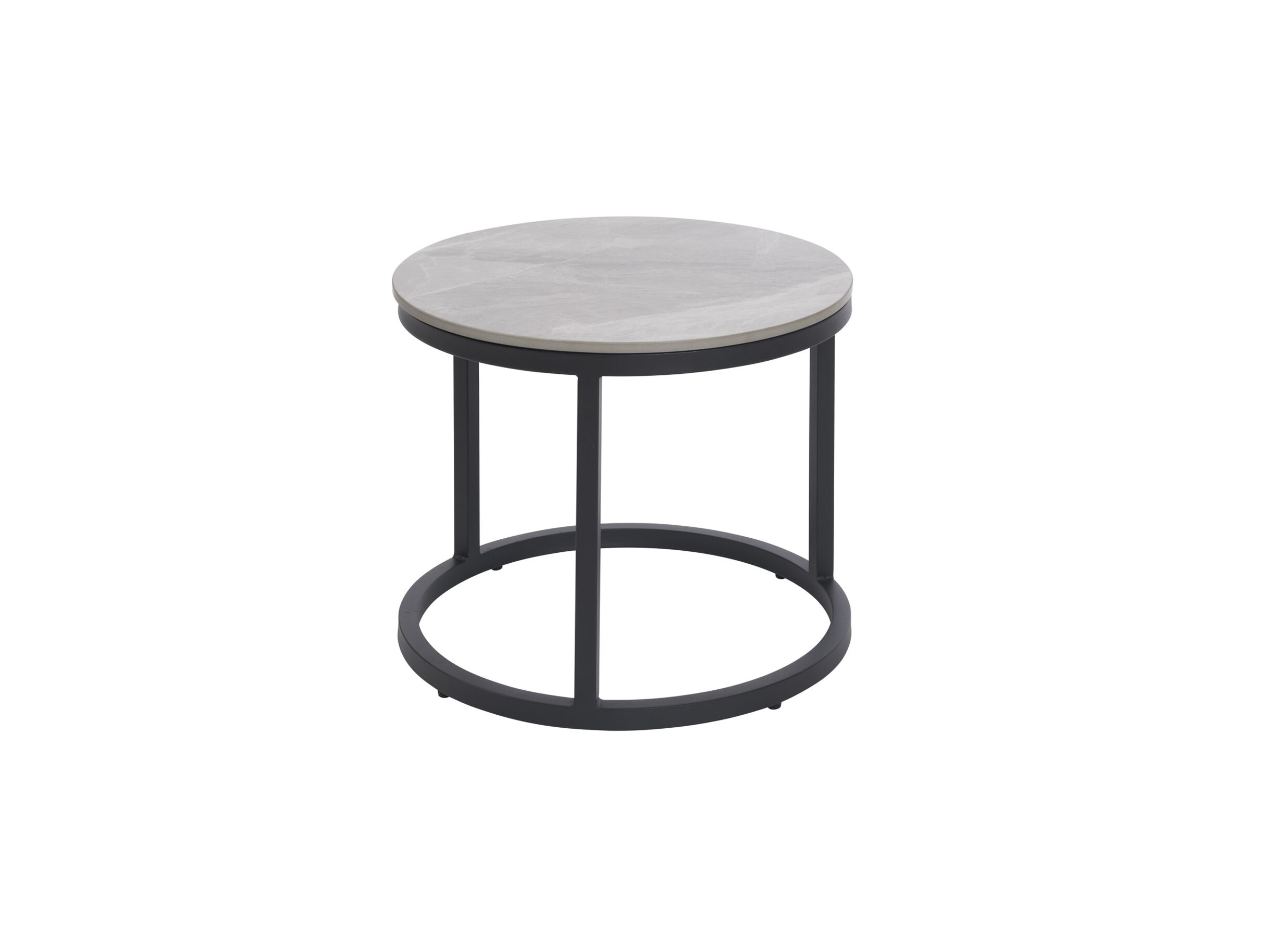 Salontafel rond grijs set van 2