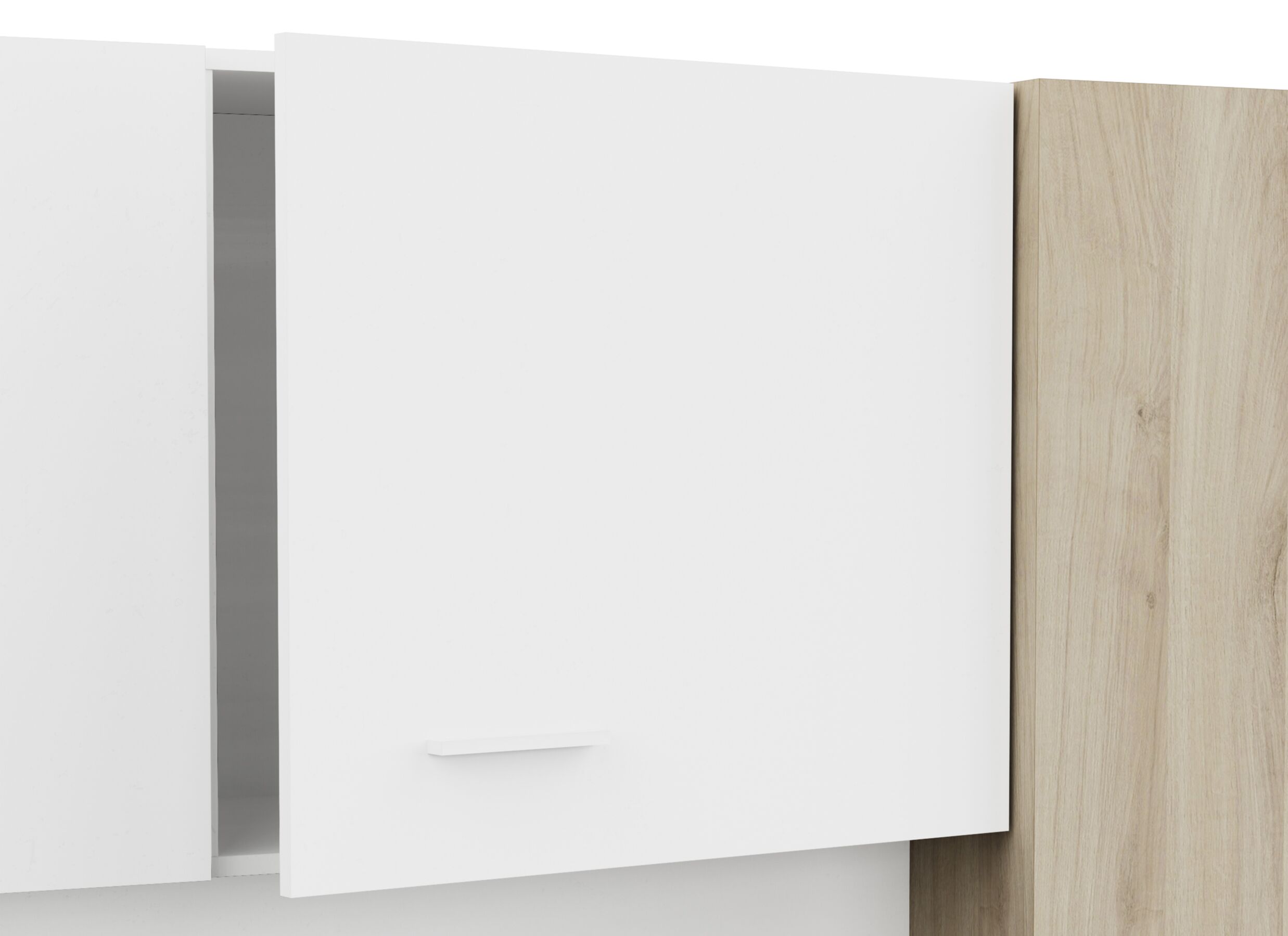 Detailfoto - Hoofdbord Tidy 304x54x203 - decor - kronberg eik & wit