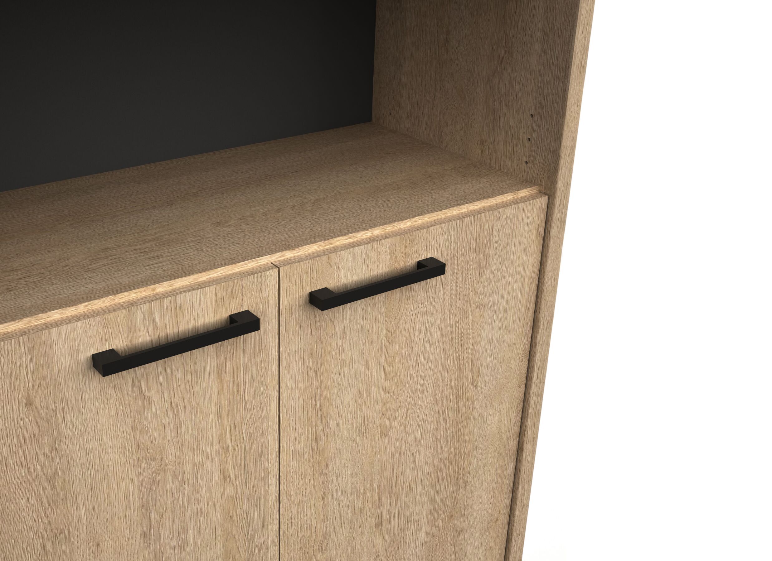 Detailfoto - Boekenkast Flexo-2 90x40x216cm - decor - zand eik