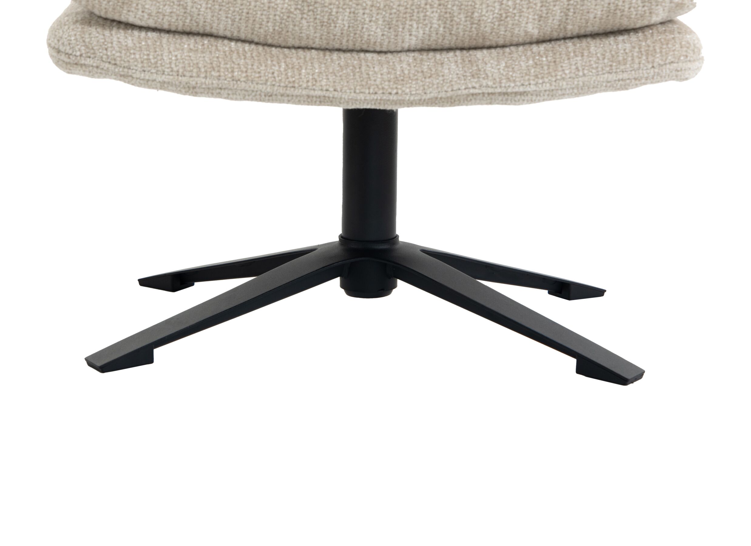 Detailfoto - Draaifauteuil Nouka 81x96x98cm - stof - beige