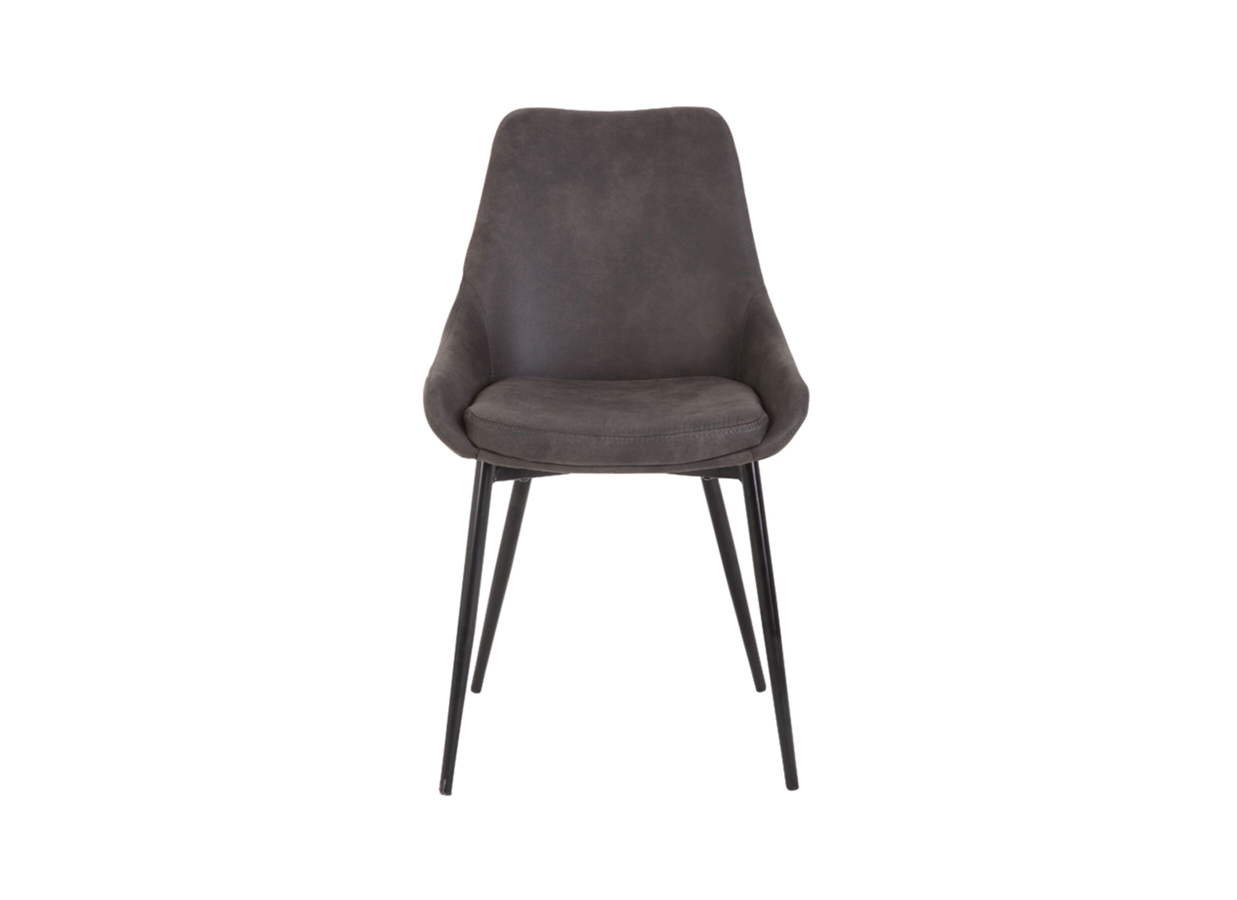Chaise coque Flagey 48x49x86cm - microfibre - anthracite