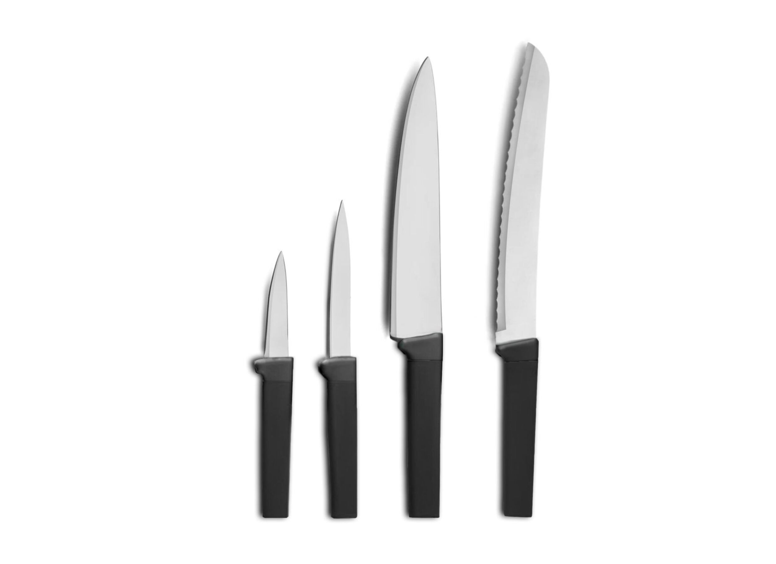 Plus Important - Set de couteaux lot de 4 - acier inoxydable & plastique - noir