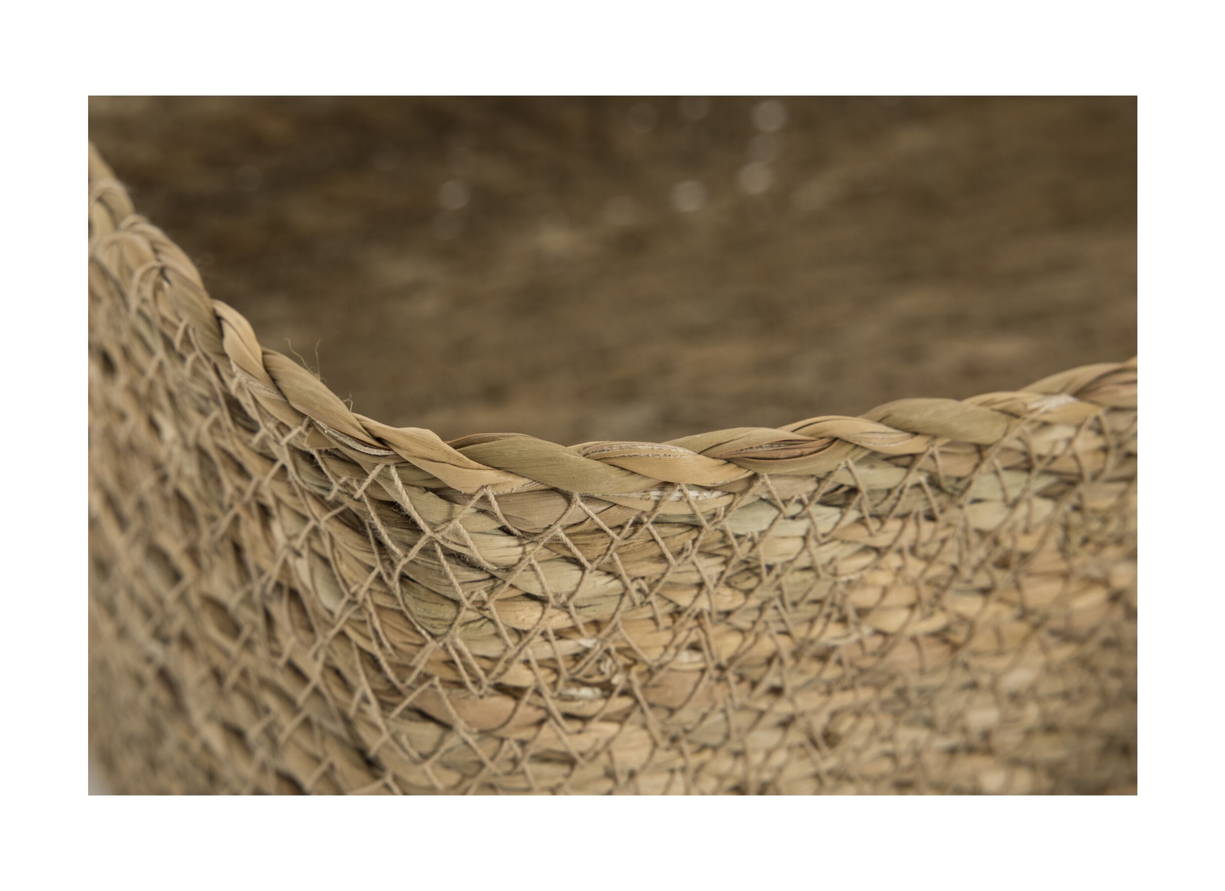 Detailfoto - Opbergmand Oki set van 3 - zeegras - naturel