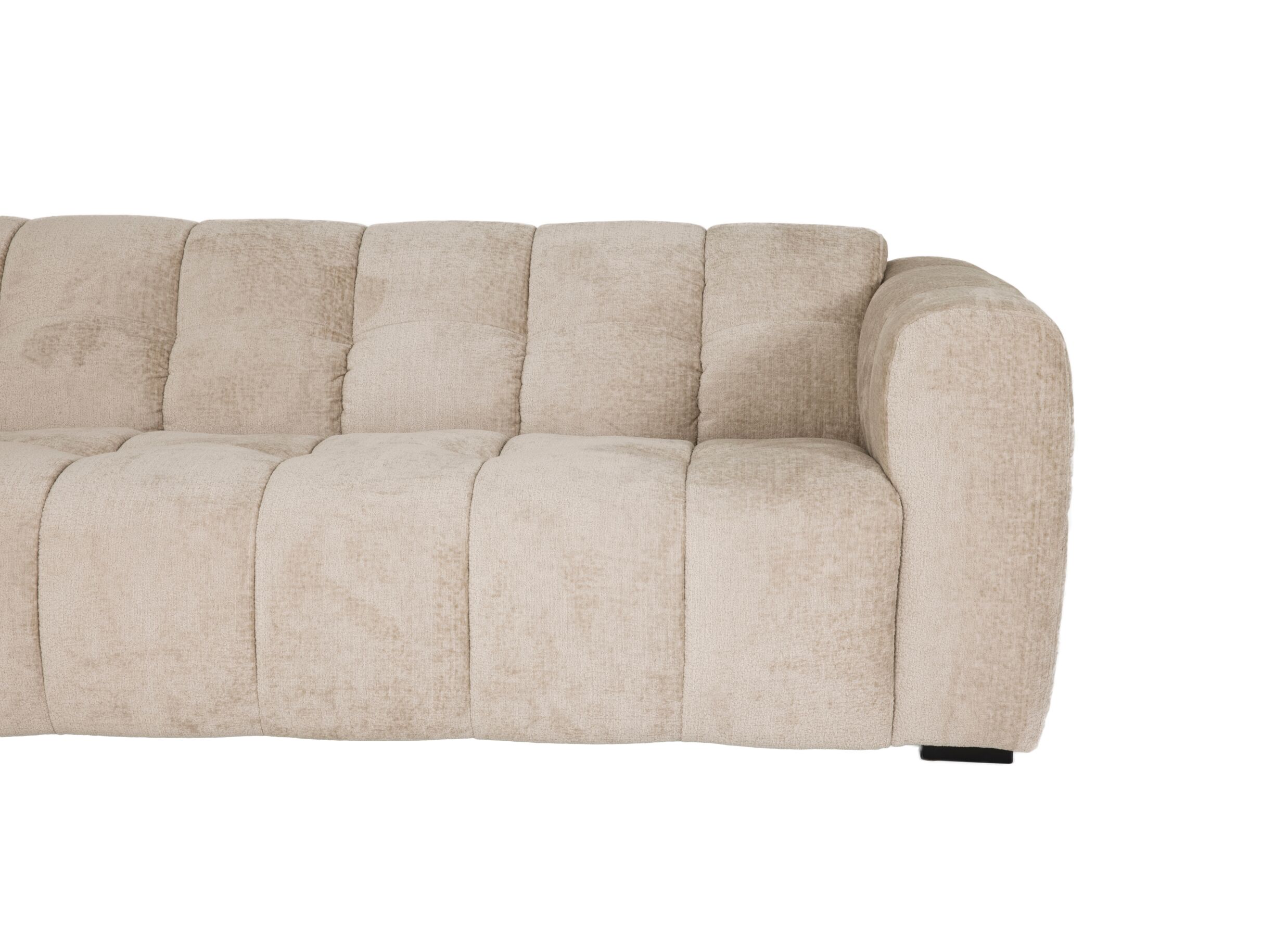 Detailfoto - Hoeksalon Alps 322x158cm - stof - beige