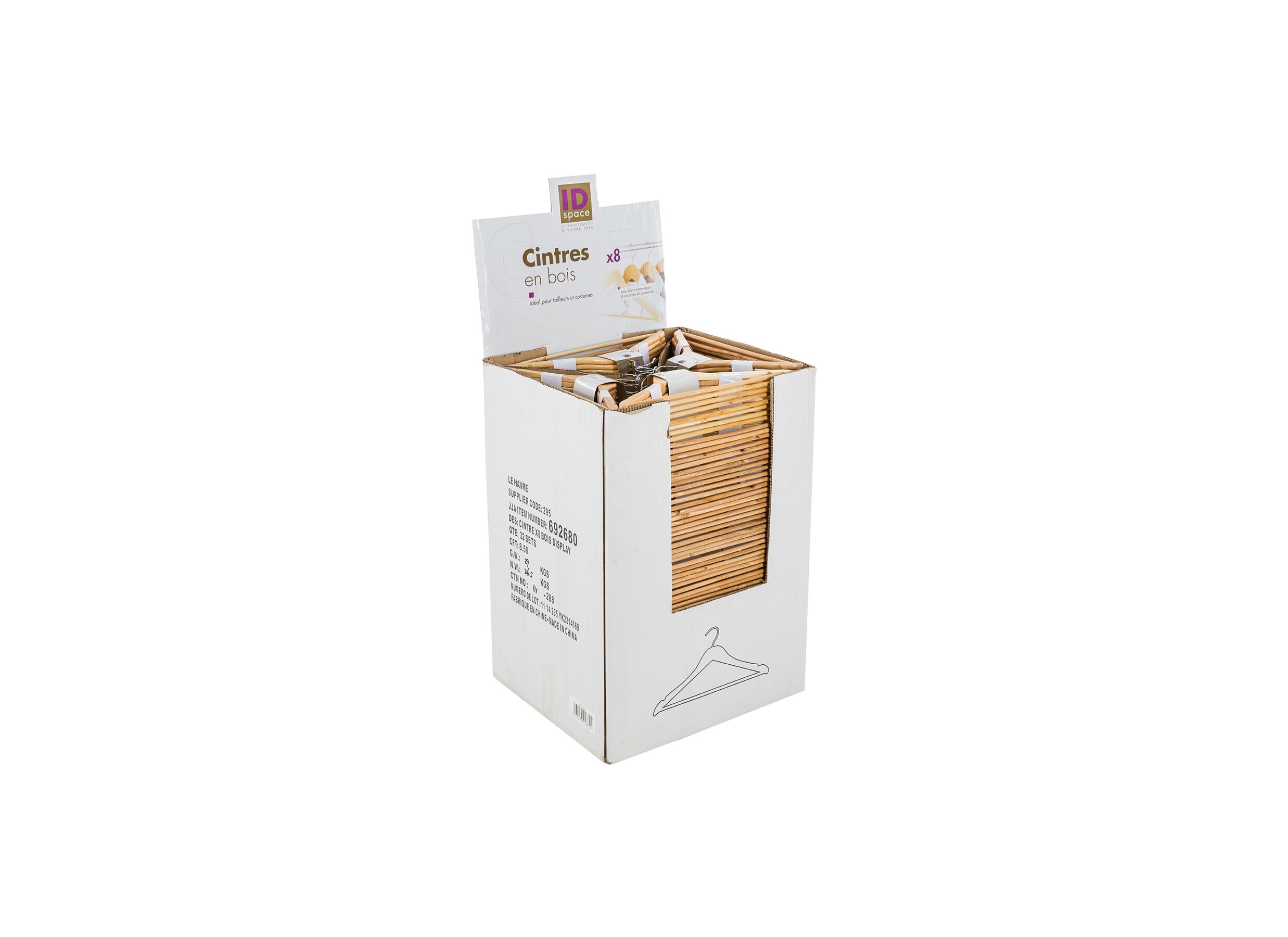 Kleerhanger set van 8
