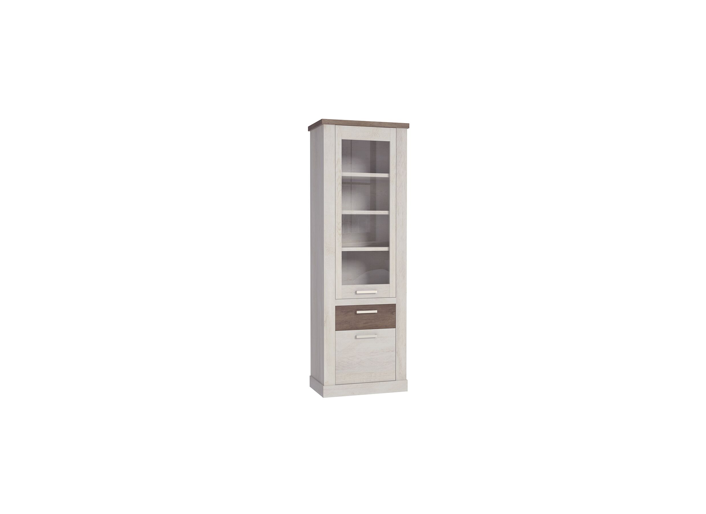 Vitrinekast Duro 71cm - decor - pine white/antique oak