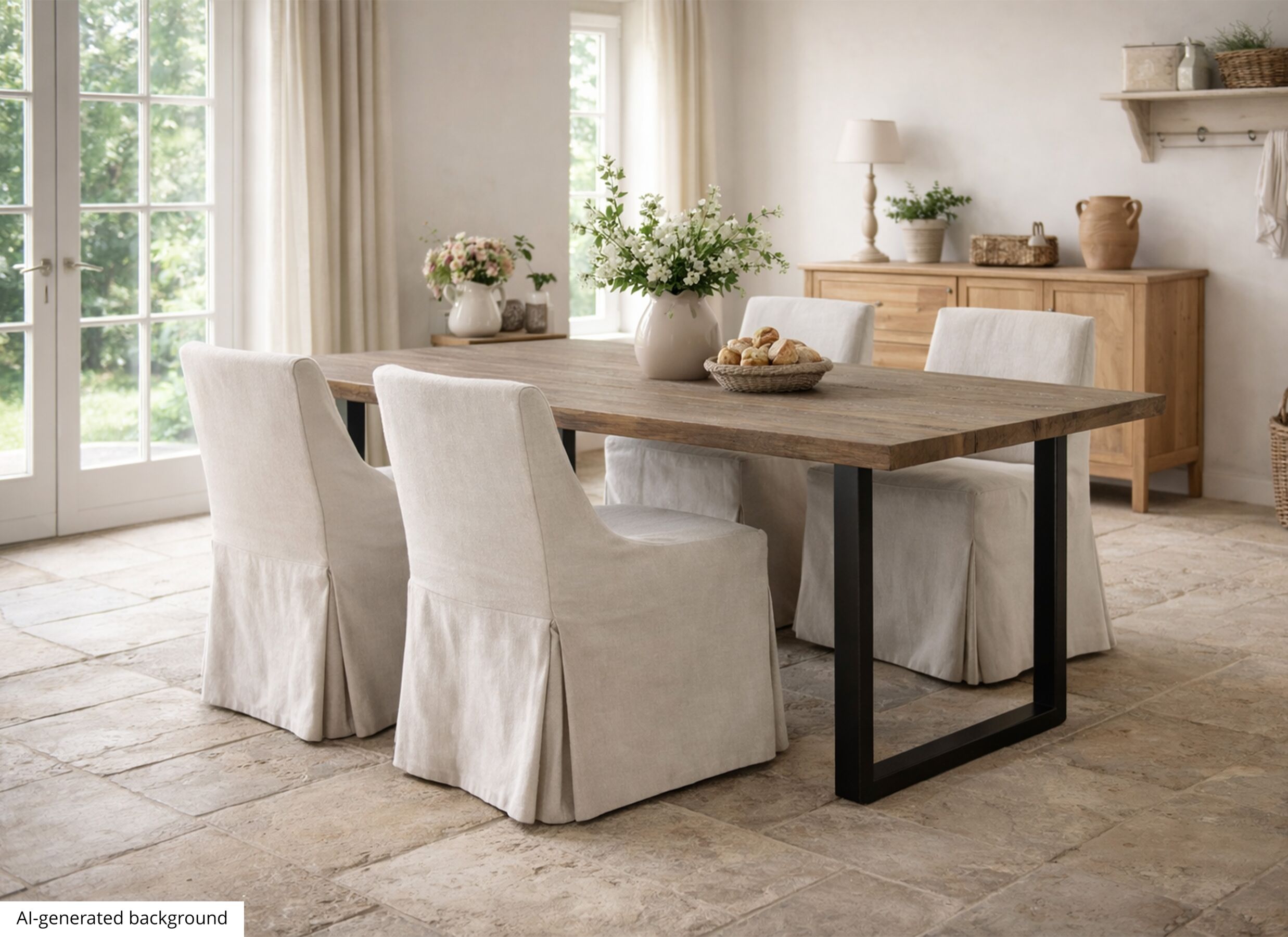 AI Generated - Tafel Leonardo 180x90cm - decor - bruin