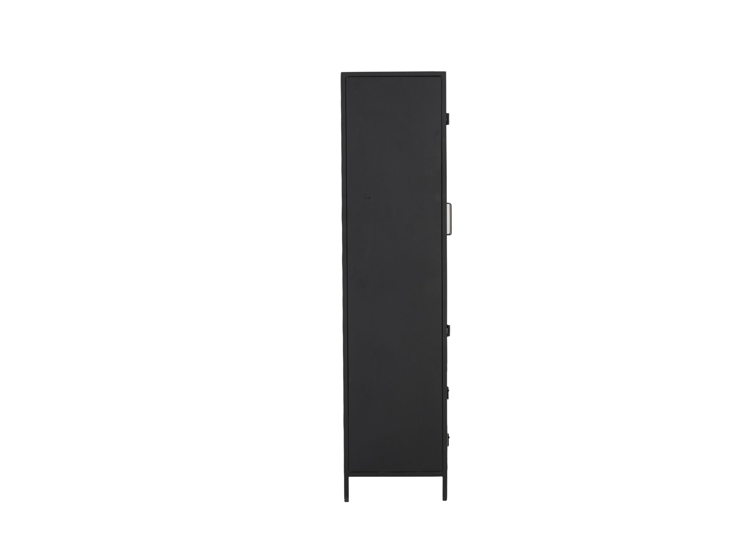 Vitrinekast Valeria 95cm - mango massief - naturel/zwart